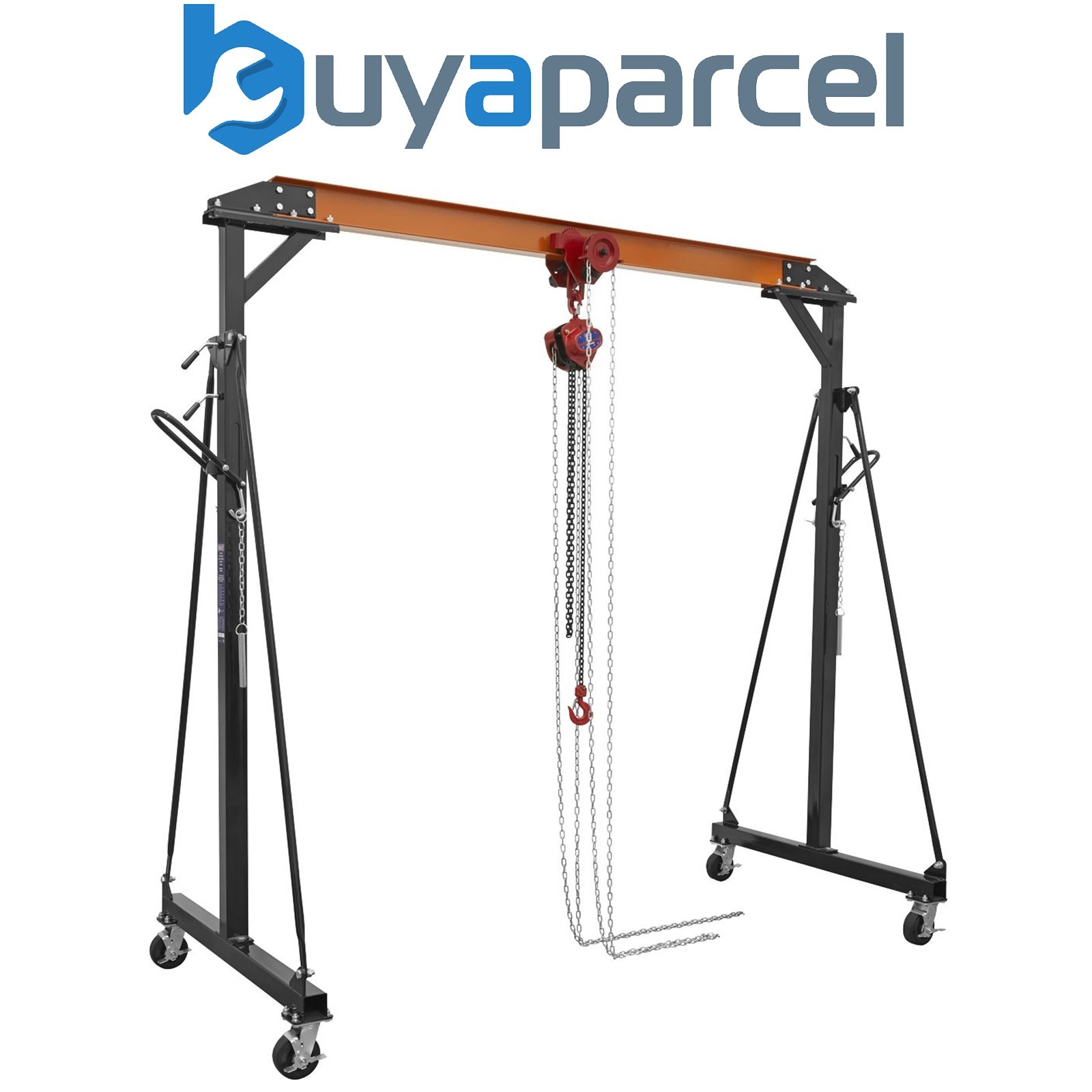 Sealey SG1000KITG Portable Adjustable Gantry Crane with Geared Trolley Combo 1 T