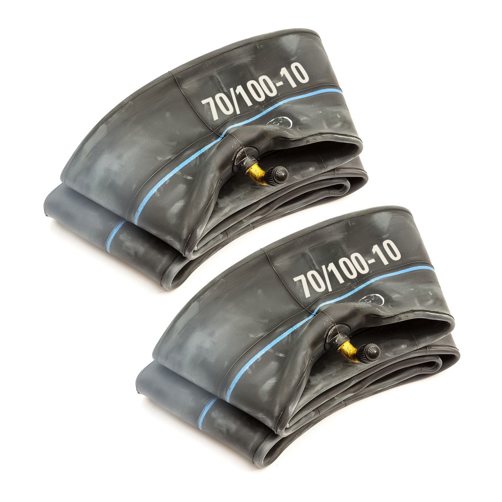2x Heavy Duty Inner Tube 70/100-10 Bent Valve Butyl 10 Inch Mobility Scooter