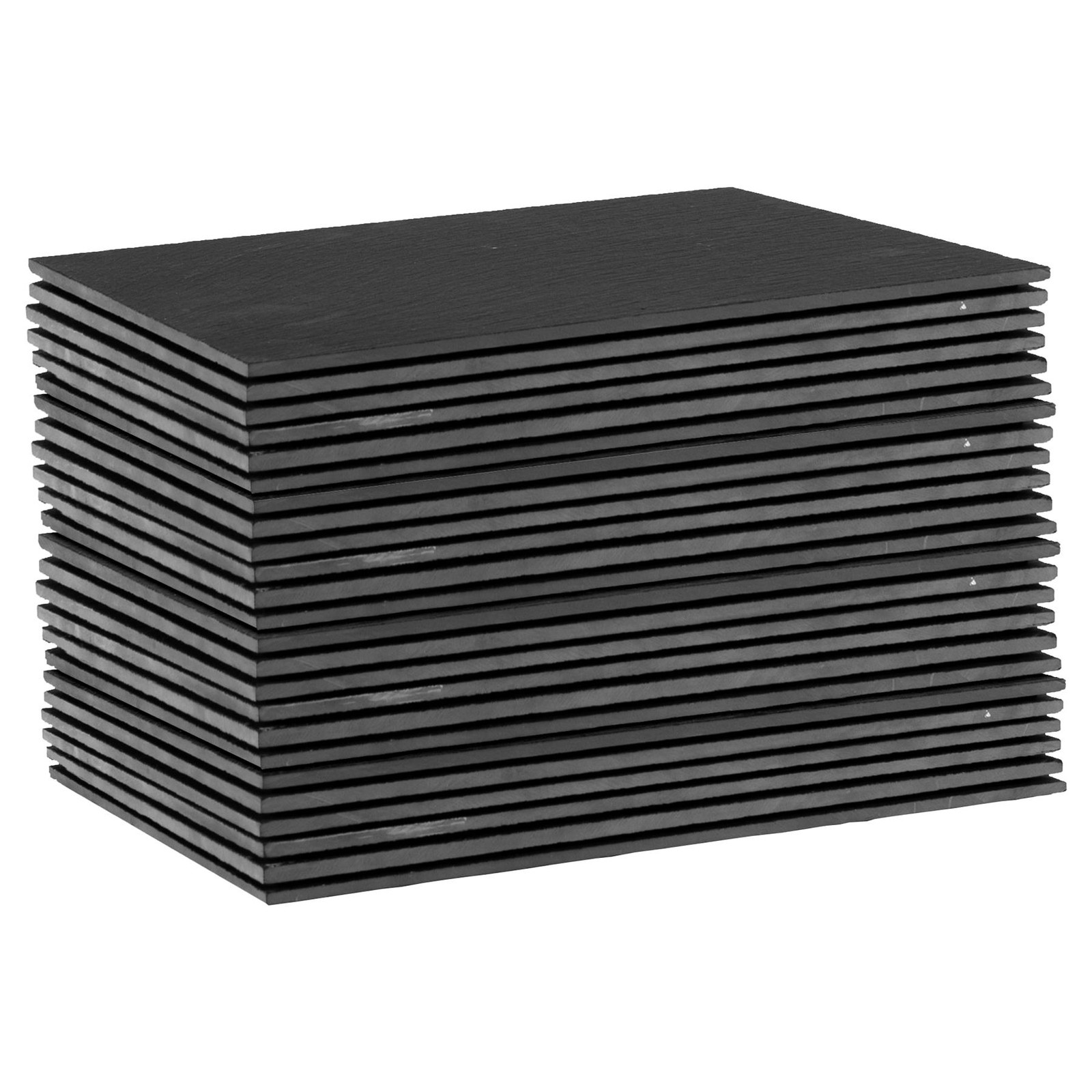 24x Linea Rectangle Slate Placemats 35cm x 25cm Natural Dining Table Mats Set