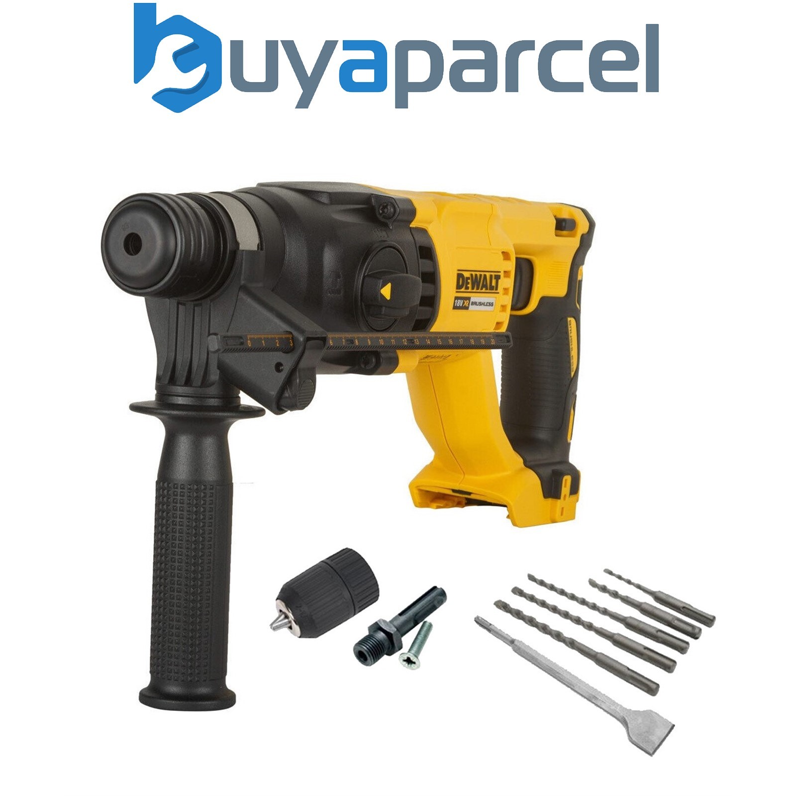 Dewalt DCH133N 18v Brushless SDS Hammer Drill 3 Mode Bare + Chuck +Bits