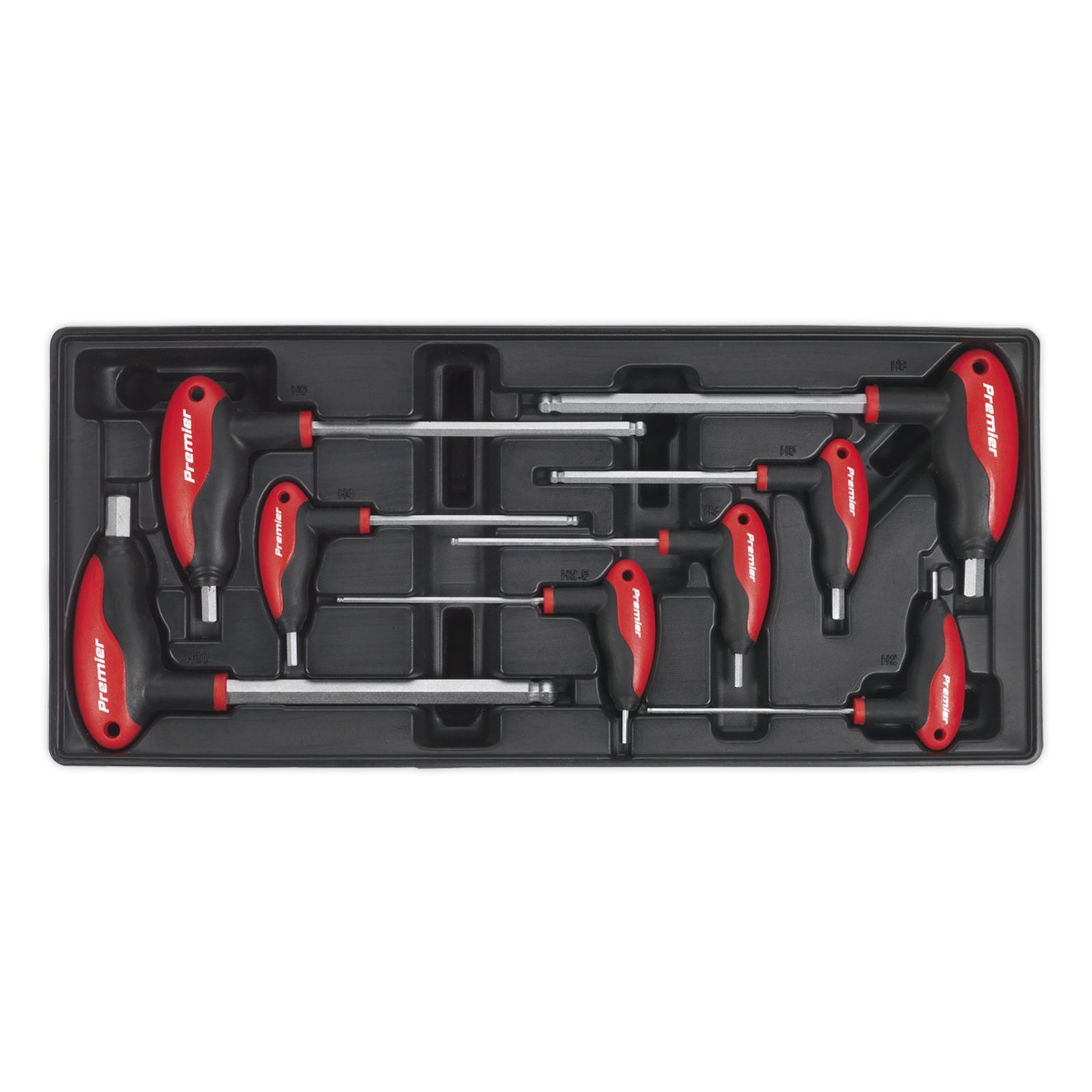 Sealey Tool Tray with T-Handle Ball-End Hex Key Set 8 Piece Tool Tray TBT06