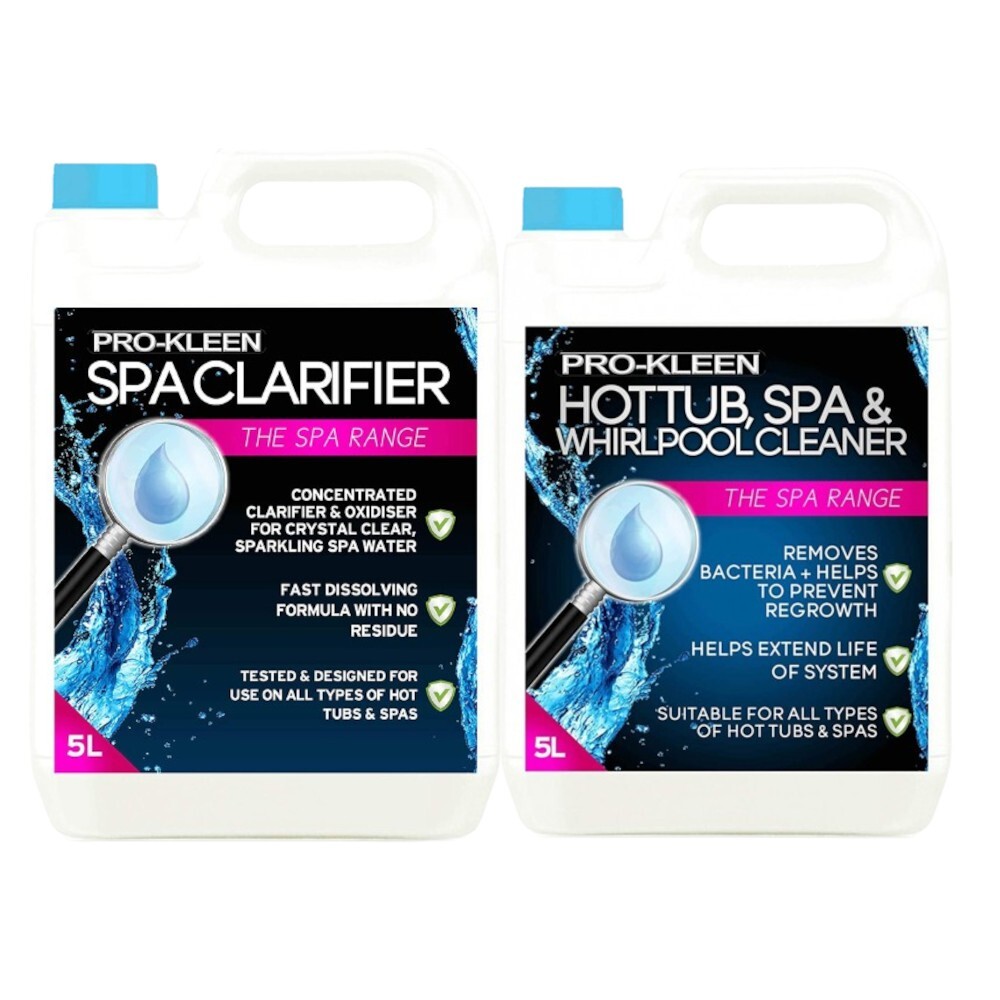 ProKleen Spa Clarifier Clears Cloudy Water & Hot Tub Spa Whirlpool Cleaner 10L