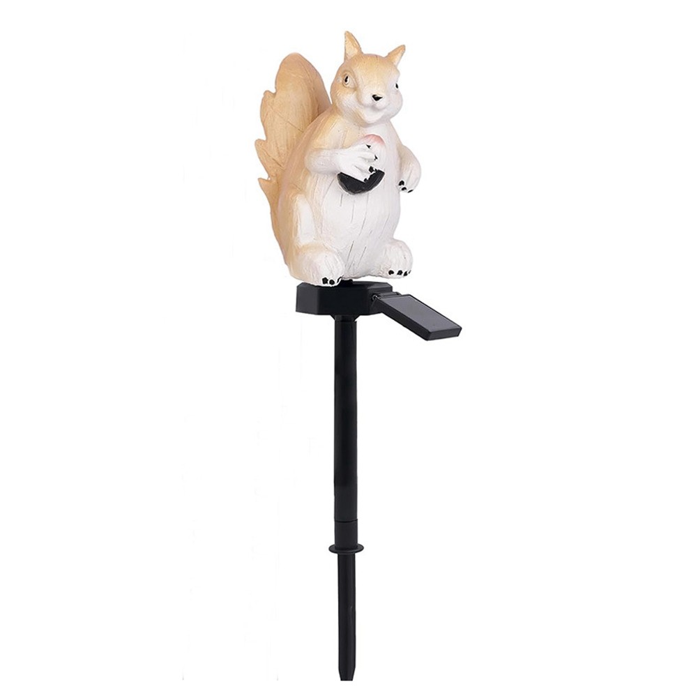 3X(Solar Garden Lawn Light Resin Squirrel Ground Light Outdoor Garden4585