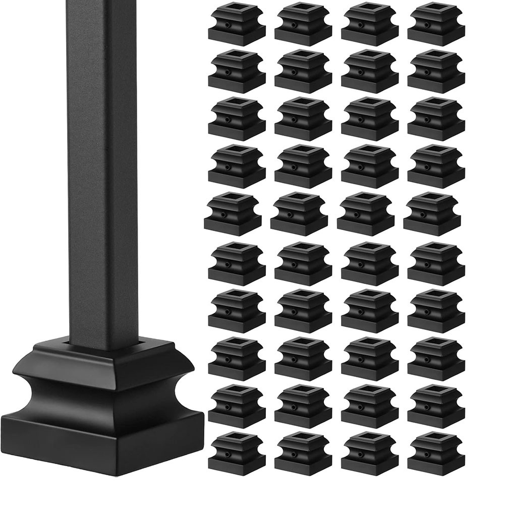 Iron Baluster Shoes Stair Flat Shoe for 1/2 Inch Square Scroll Basket 6684