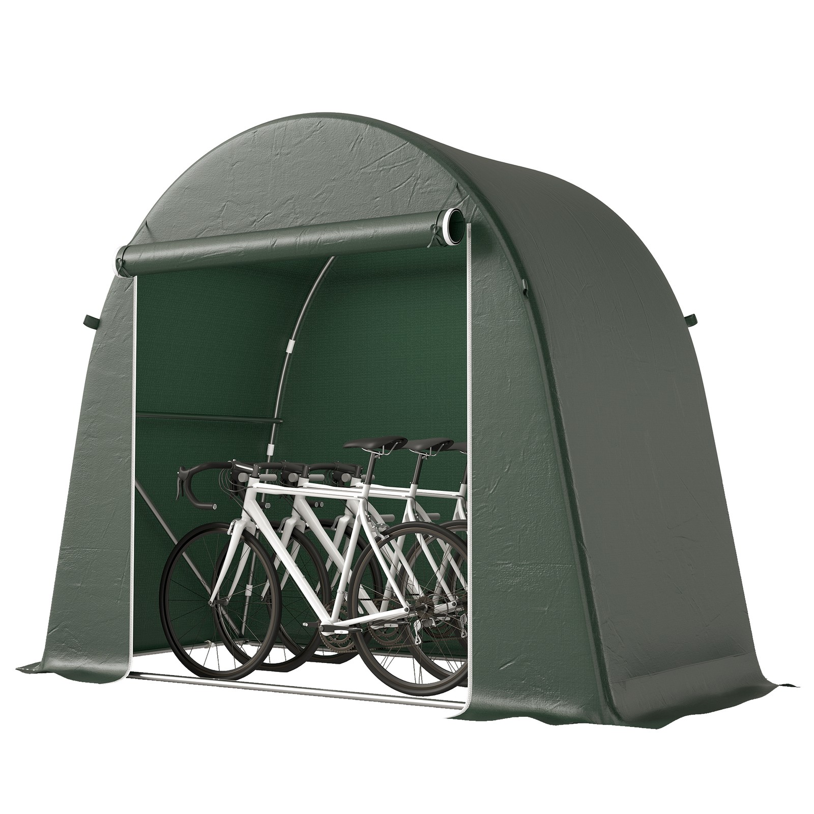 Outsunny 8 x 4 ft Garden Storage Shed Tent Bike Tent, Green