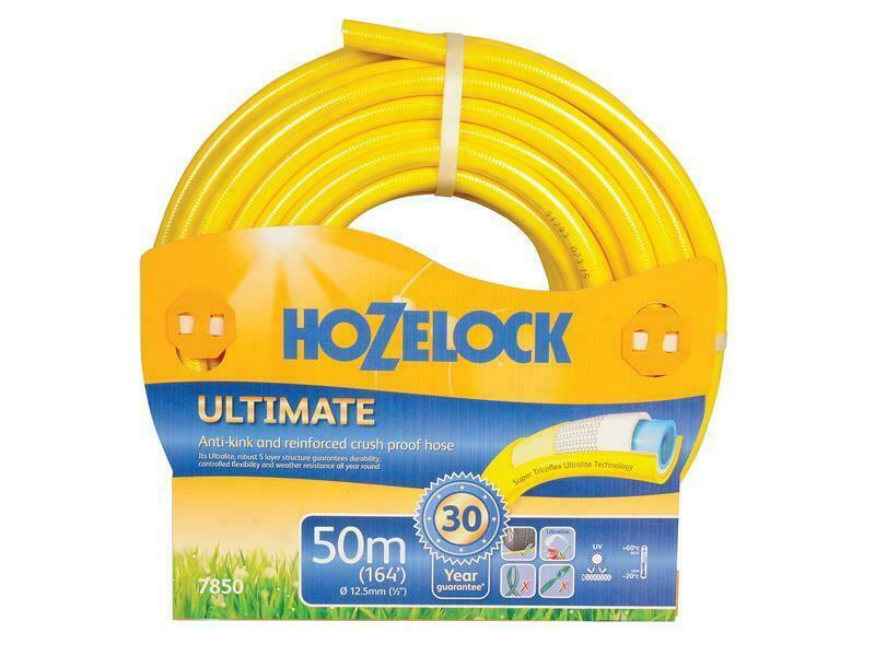 Hozelock 7850 Ultimate Robust Flexible Hose 50m Garden Watering Washing Cleaning