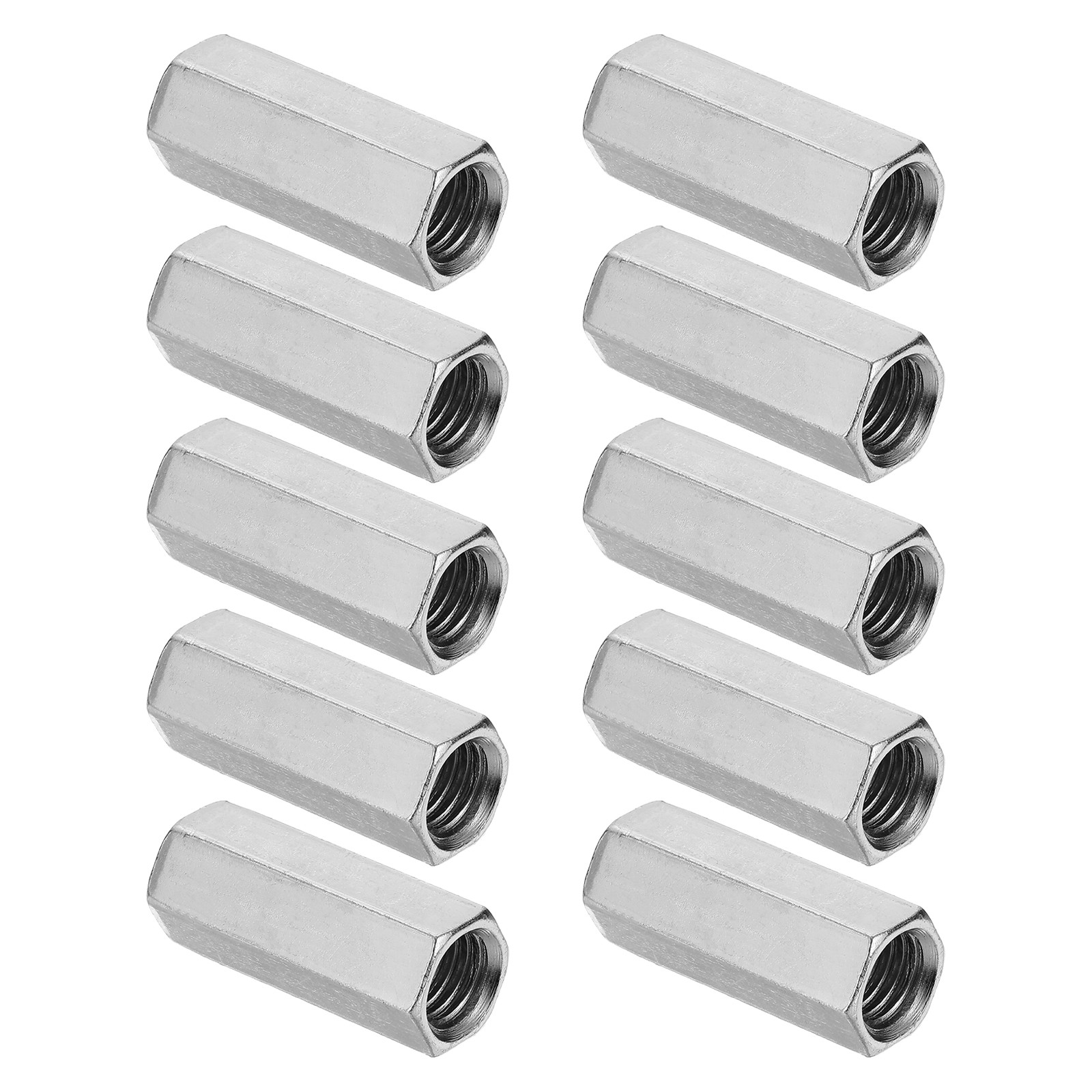 5/8"-11 UNC Hex Coupling Nuts 10Pcs 2.13" Long Fully Threaded Rod Coupling Nut
