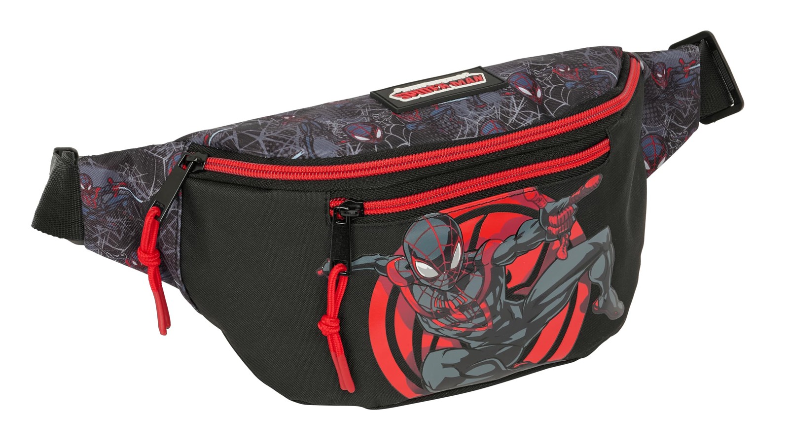 Miles Morales – Waist Bag with External Pocket, Ideal for Youth and Children of