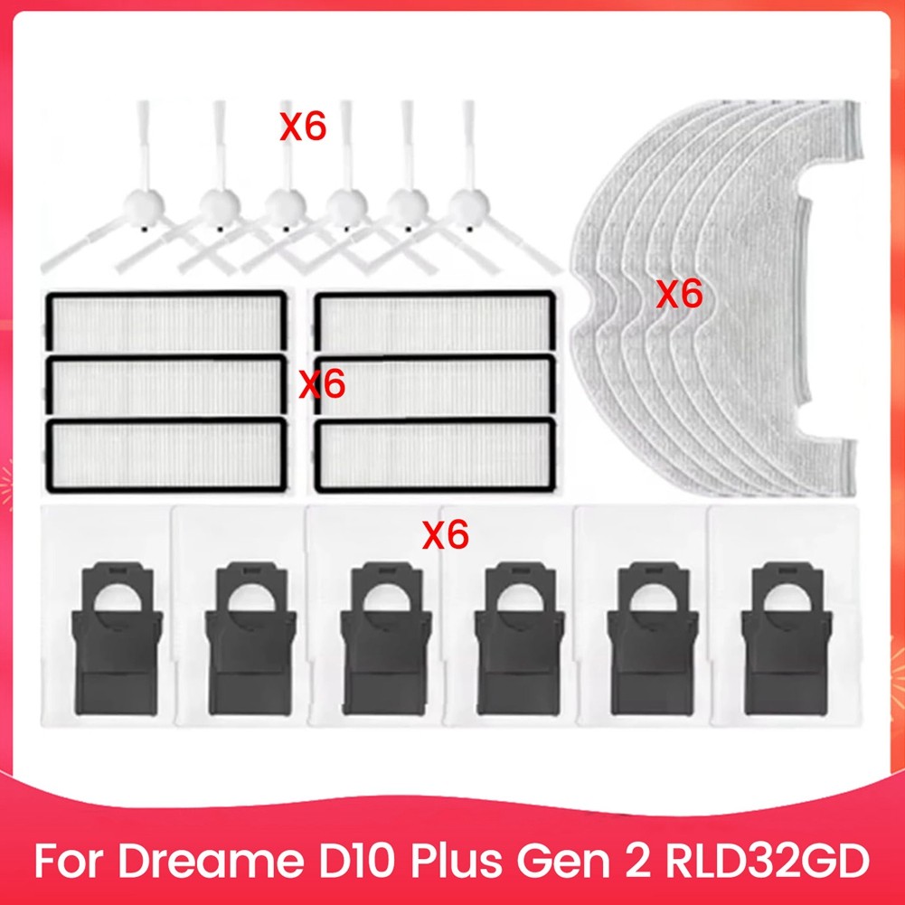 For D10 Plus Gen 2 RLD32GD Robot Vacuum Cleaner Parts Main Side Brush Mop 9560
