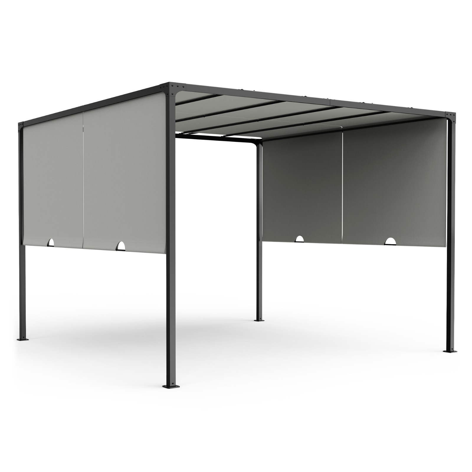 VonHaus Garden Pergola with Roof 3x3m – Sliding Double Roof, for Outdoor & Patio