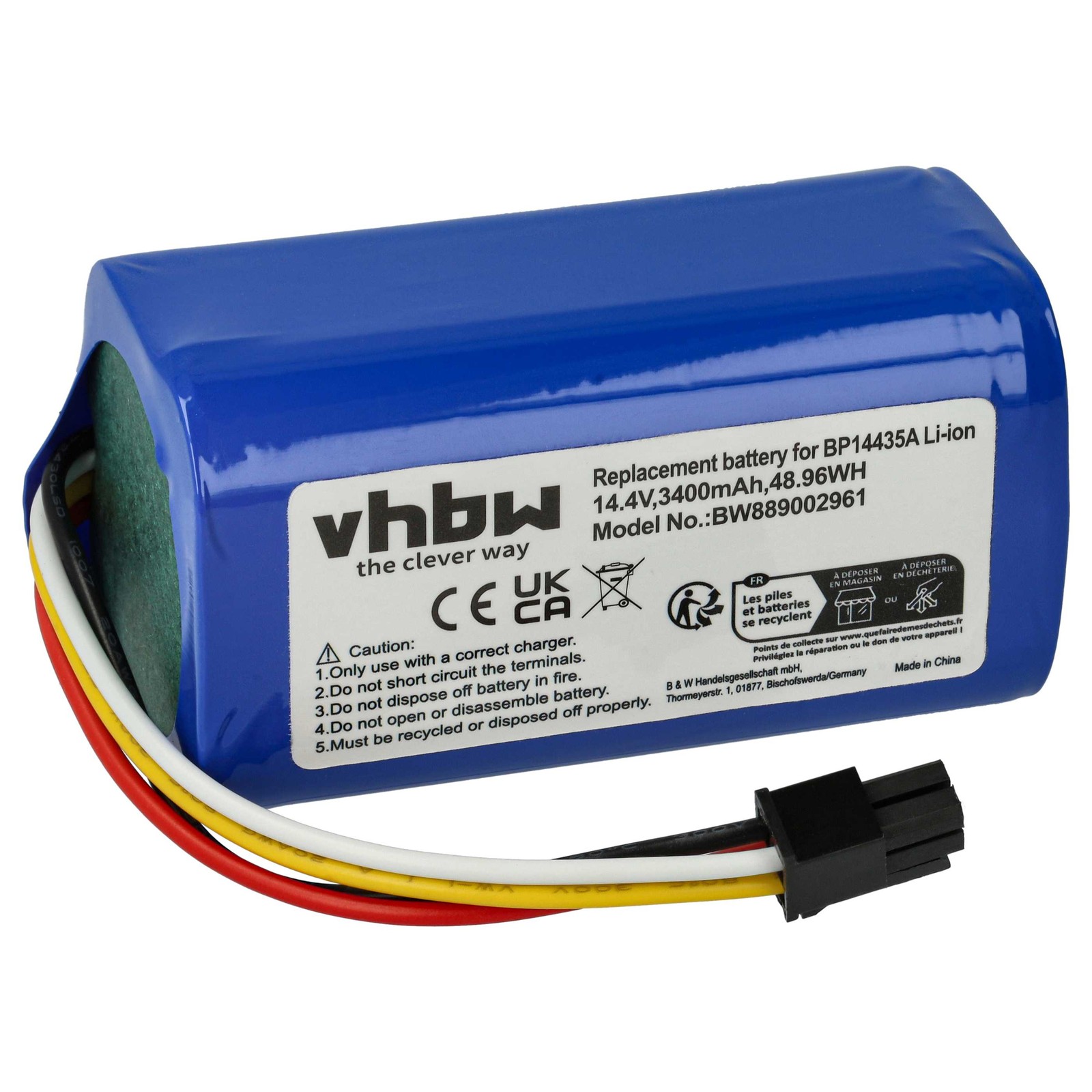 Battery for Eureka/Midea BP14435A 3400mAh 14.4V