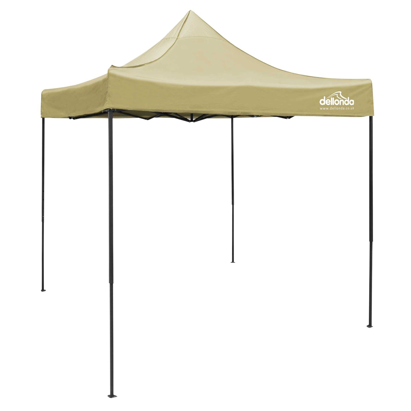 Dellonda Premium 2x2m Pop-Up Gazebo Water Resistant Fabric Beige Canopy - DG126