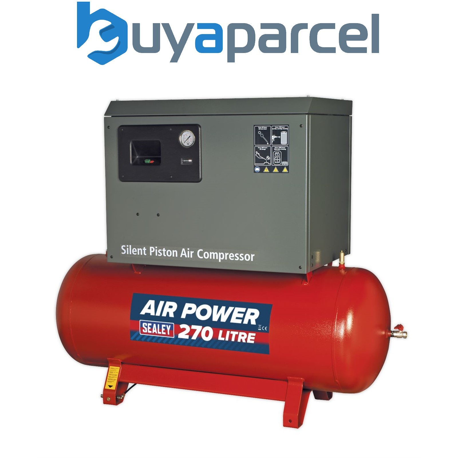 Sealey SAC72775BLN 270L Low Noise Belt Drive Air Compressor with Cast Cylinders