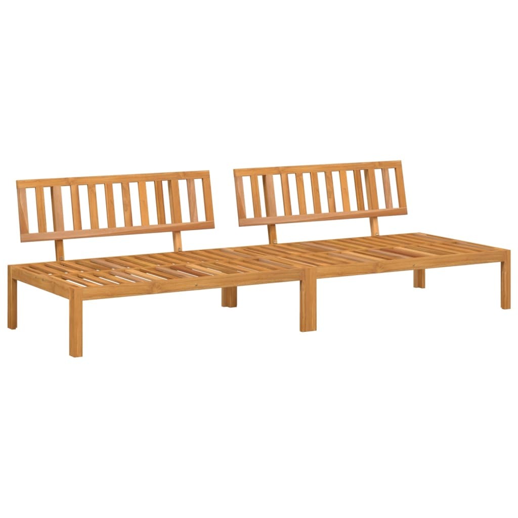 Garden Pallet Middle Sofas Patio Outdoor Sofa 2 pcs Solid Wood Acacia vidaXL
