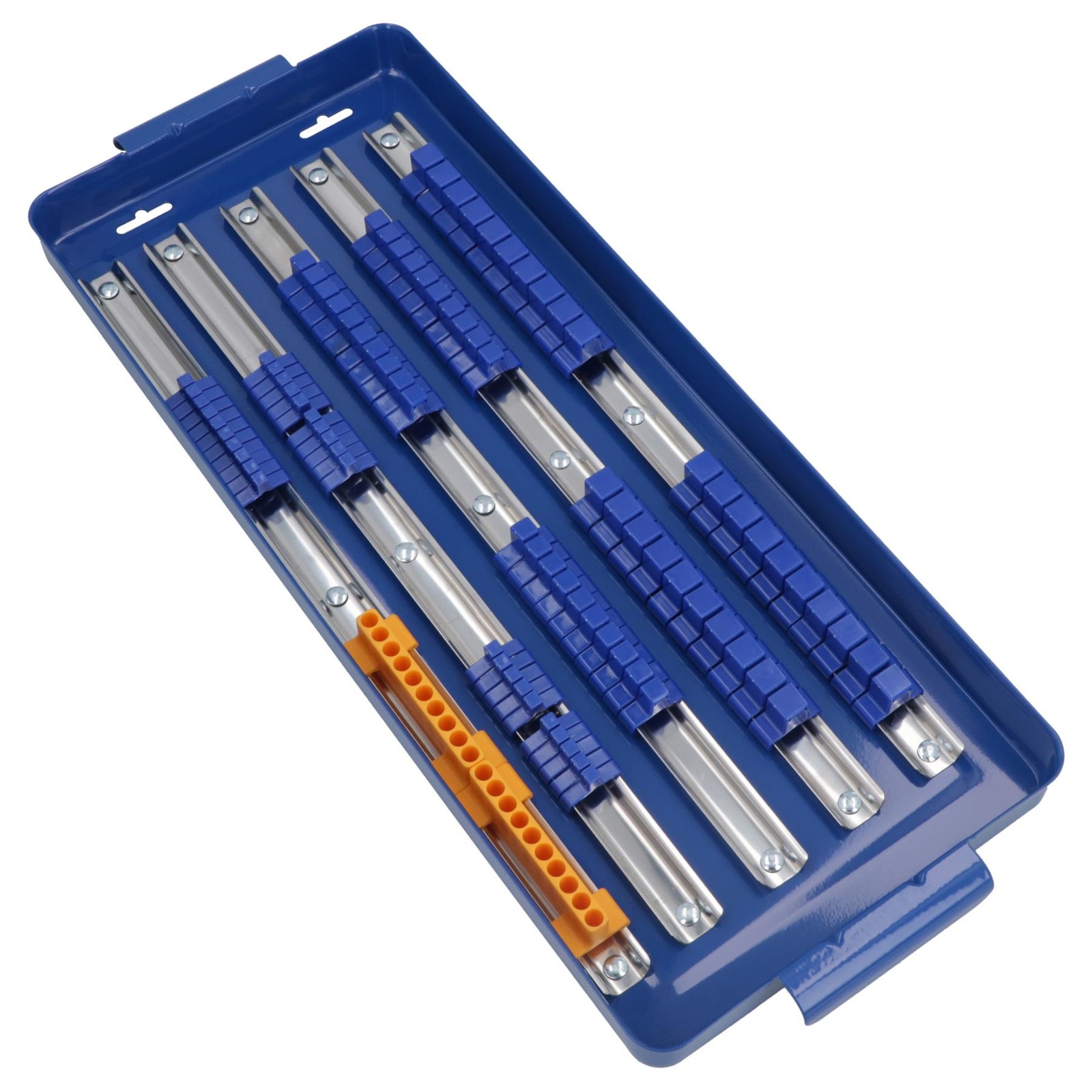 Socket and screwdriver tray rack holder 1/4, 3/8, 1/2 drive 110pc AT624
