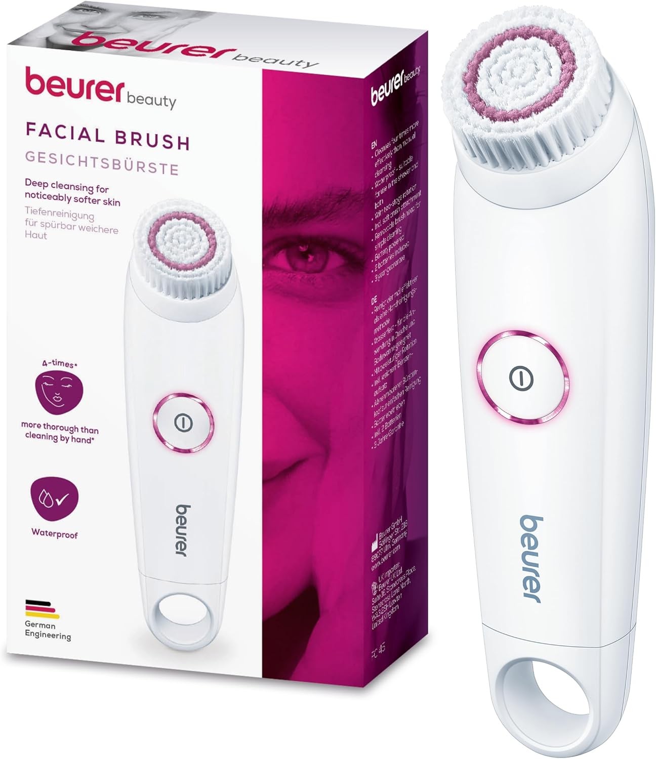 Beurer FC 45 Electric Facial Cleansing Brush, deep pore cleansing for visibly s