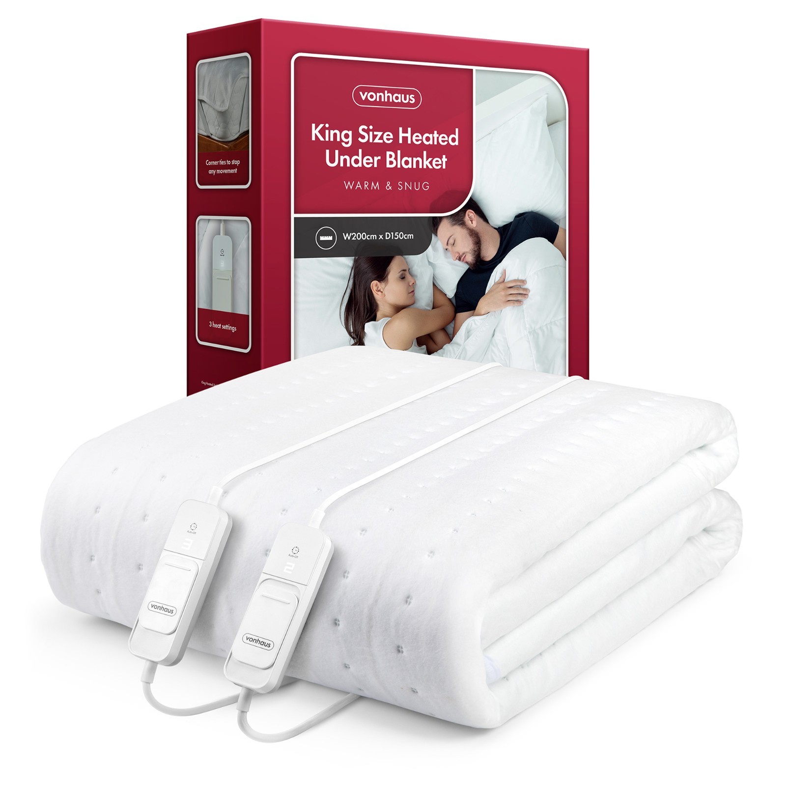 VonHaus Electric Blanket King Size, Heated Mattress Topper Under Cover Sheet