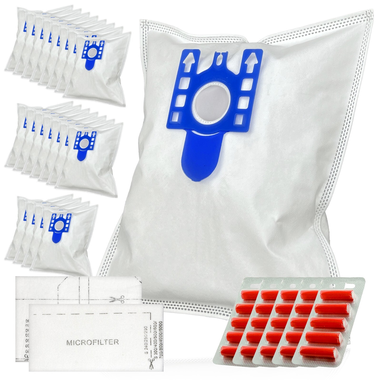 20 Dust Bags for MIELE GN S2110 S2111 S8330 S8340 Cat & Dog + Fresheners