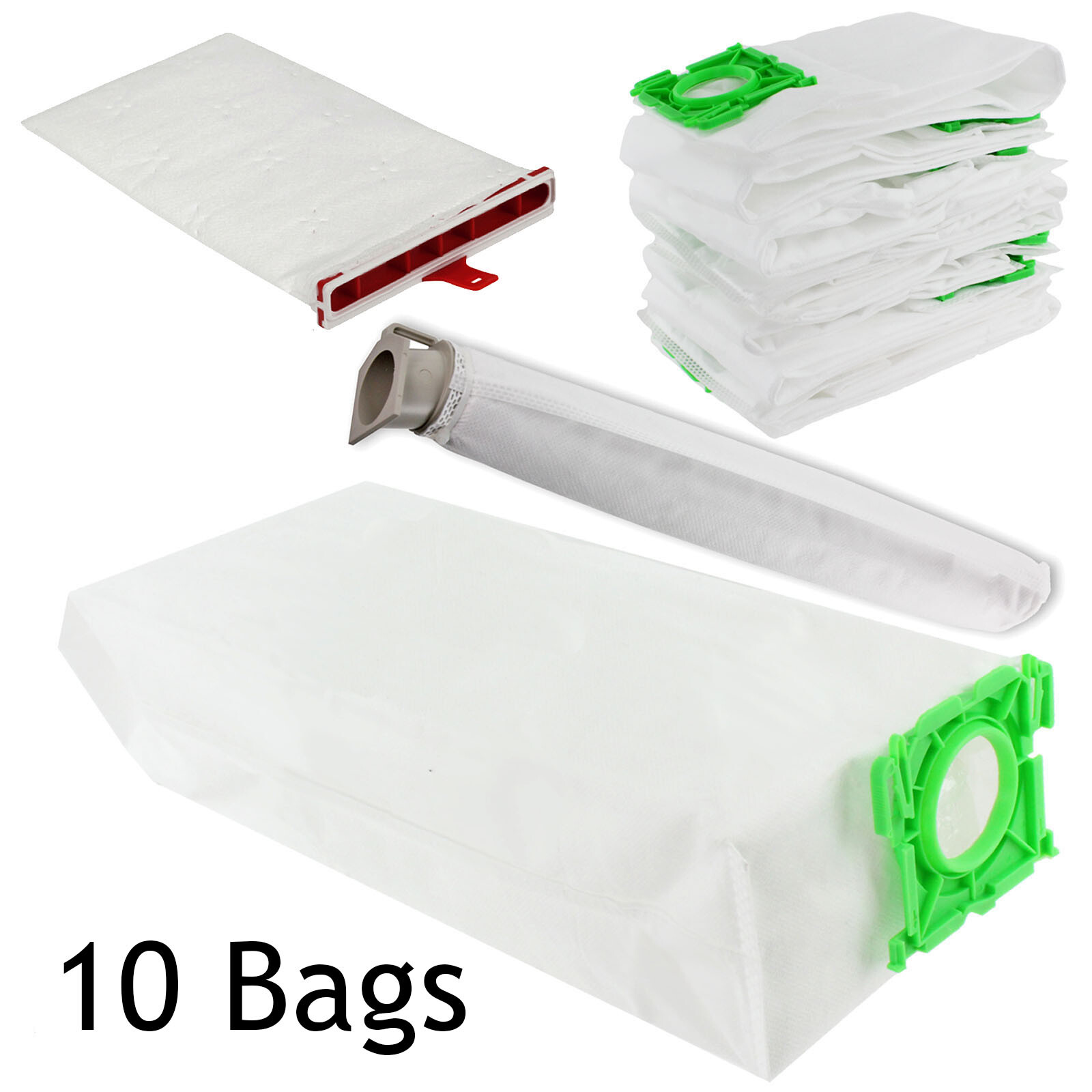 Micro Exhaust Filters + 10 Cloth Bags Compatible for SEBO X7 X8 AUTOMATIC Vacuum