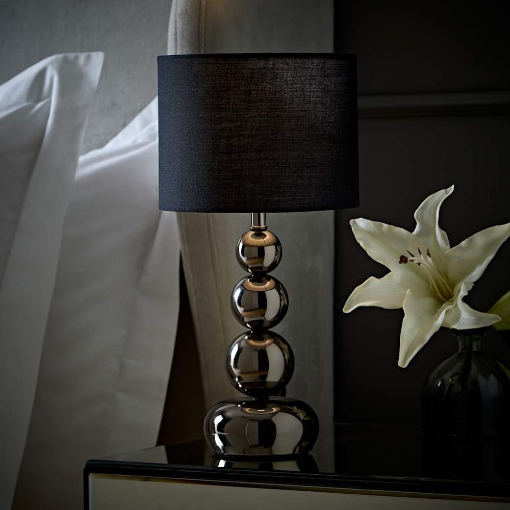 Metal Ball Design Table Lamp LED 35CM Bedside Lounge Bedroom Drum Lampshade