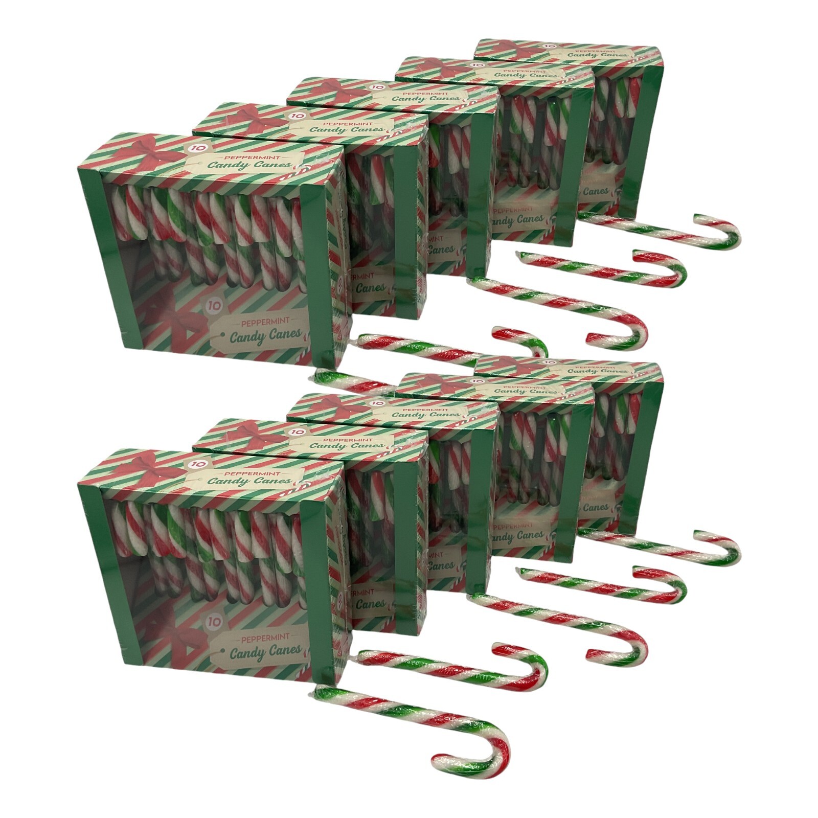 Candy Canes Peppermint Stocking Gift Sweets Christmas Tree Decor - 100 Pack