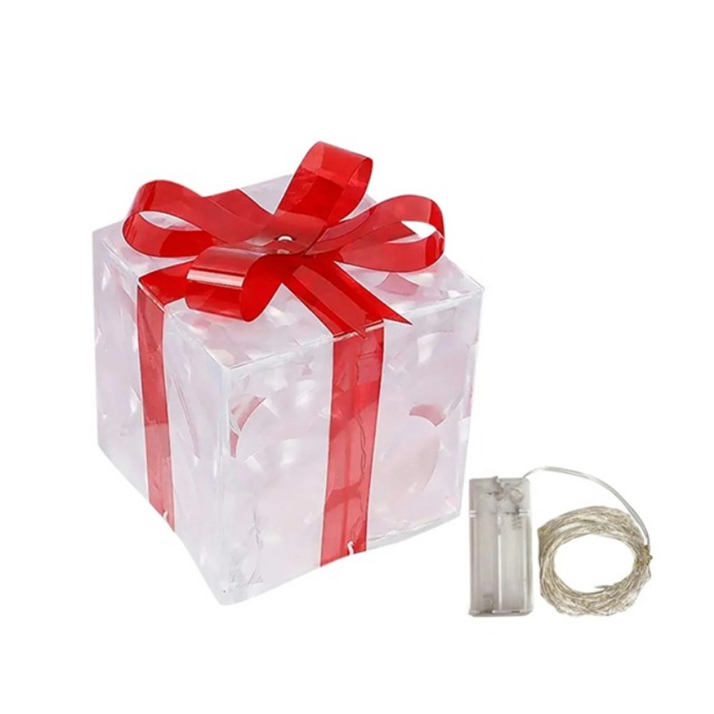 8X(Christmas Light Gift Box LED Light Christmas Box Decorations Christmas9378