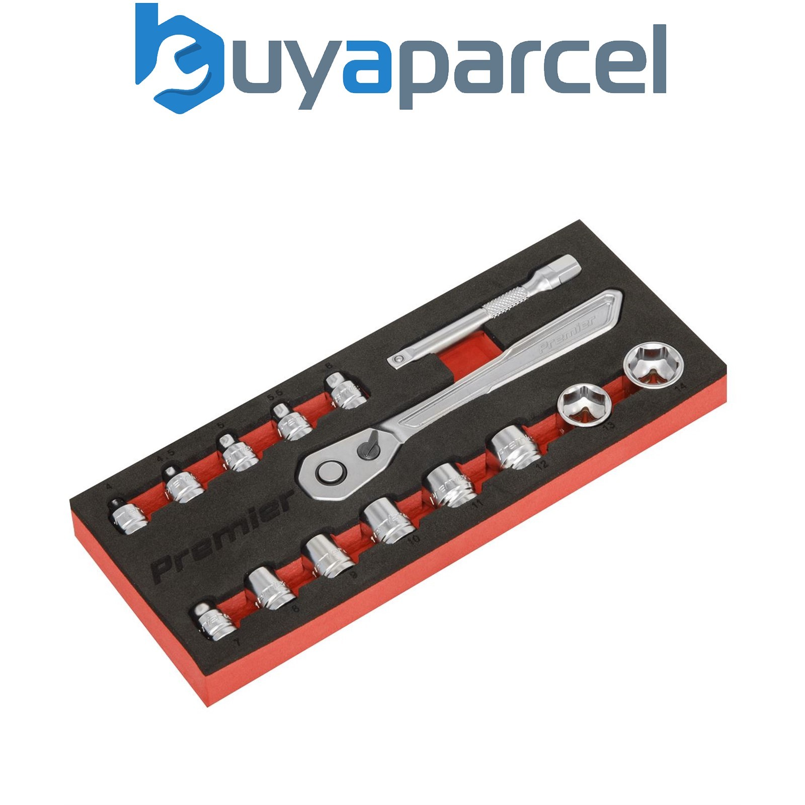 Sealey AK5783 Premier Platinum Low Profile Socket Set 1/4"Sq Drive 15pc