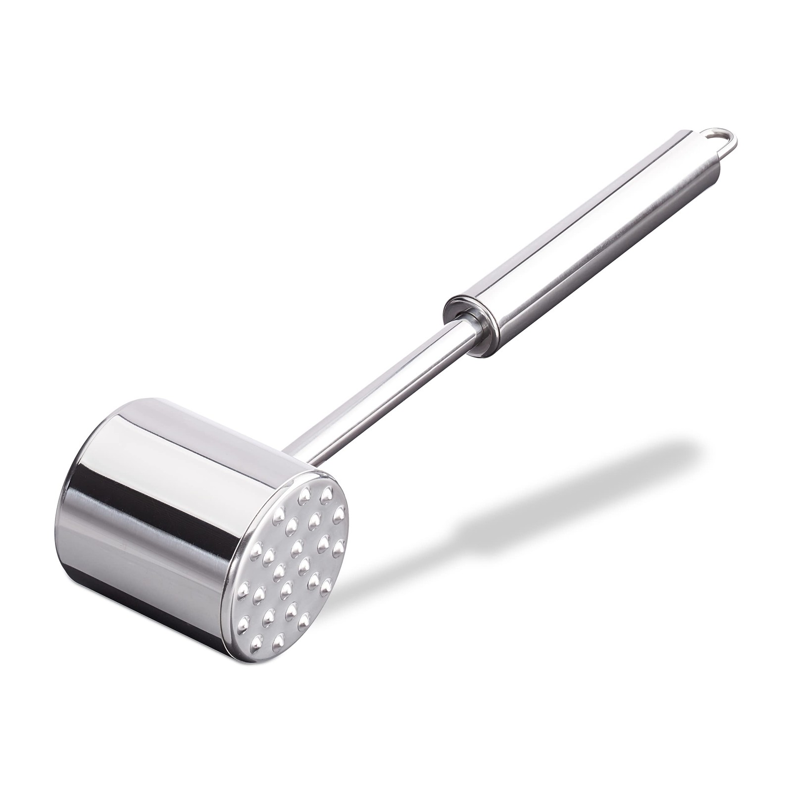 Relaxdays Professional Double-Sided Stainless Steel Meat Tenderiser, 28 cm Long,