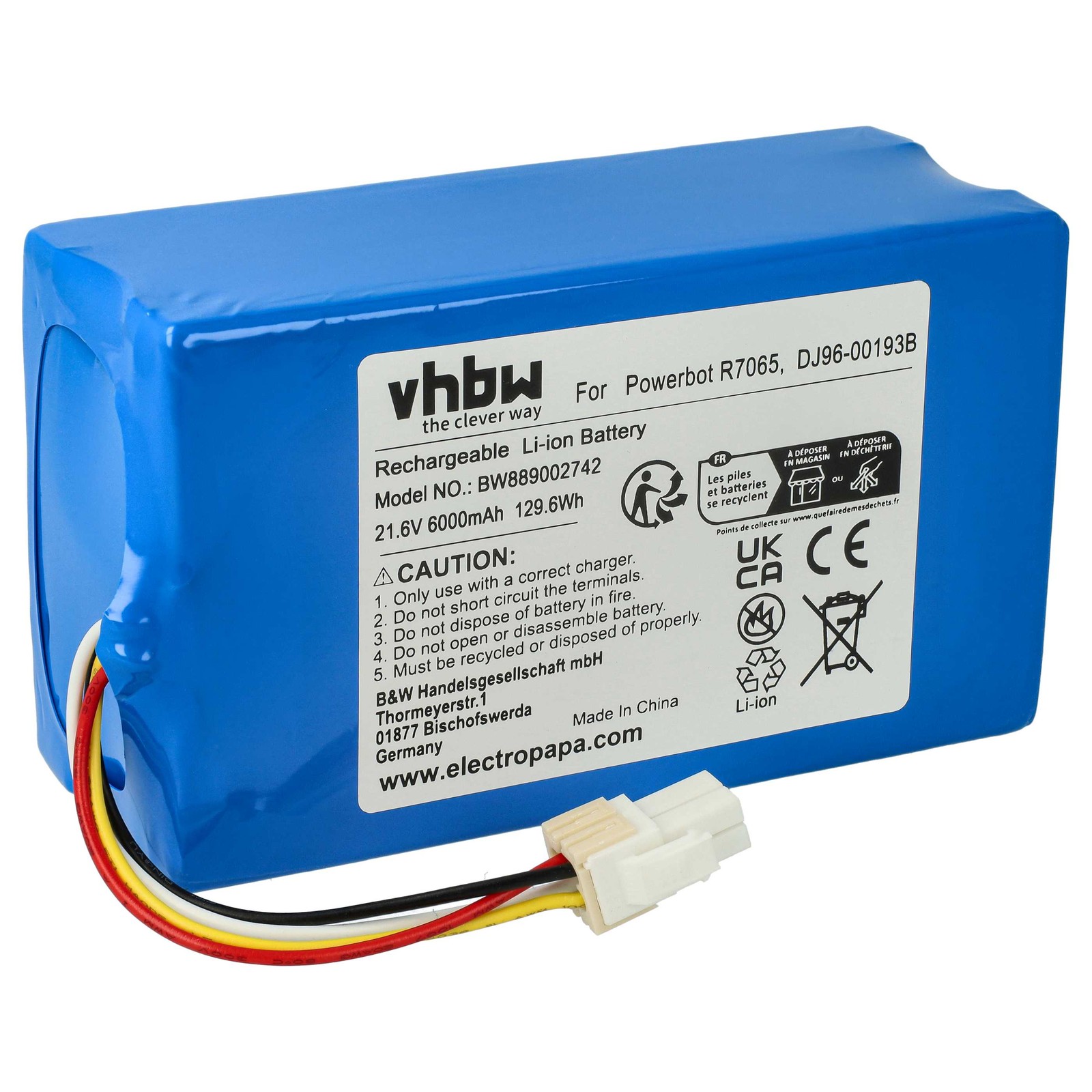 Battery for Samsung Powerbot R7040 R7090 R7070 R7065 6000mAh 21.6V