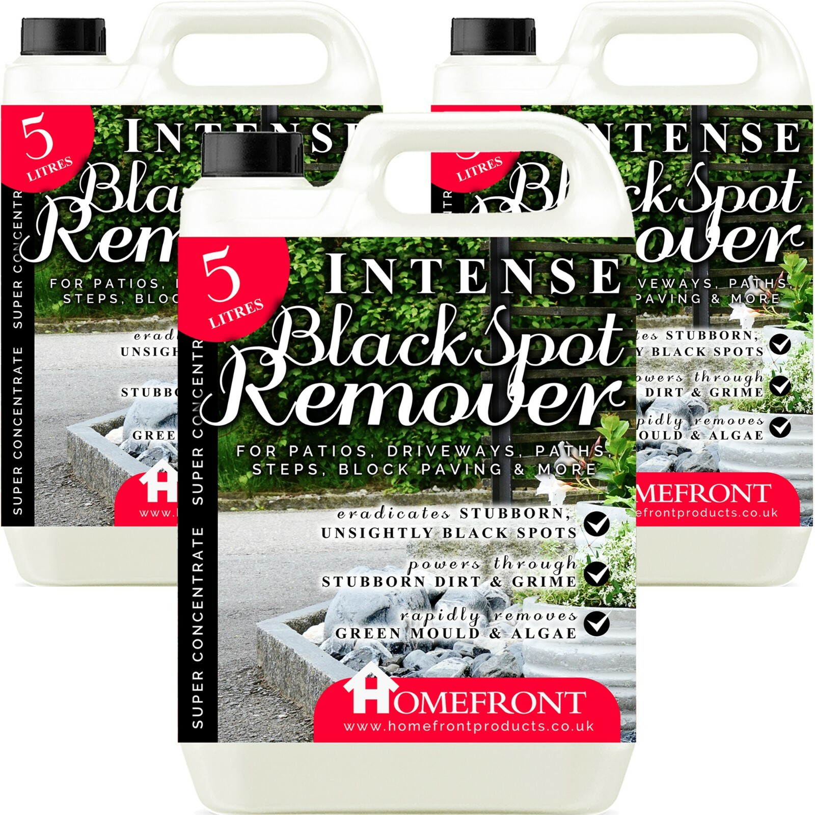 Patio Black Spot Remover Intense 15L Algae Mould Driveway Path Moss Homefront