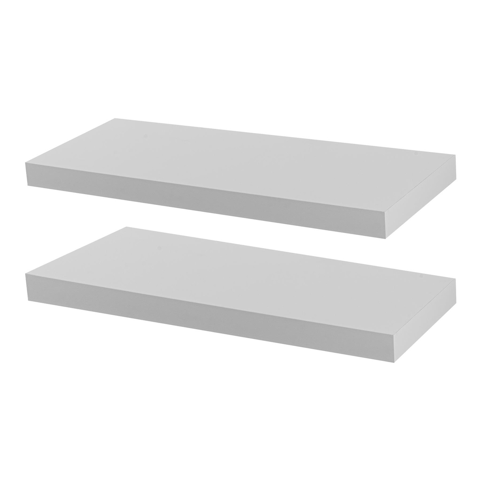 2x Modern Floating Shelves Wall Mounted Living Room Bedroom Storage 60cm White