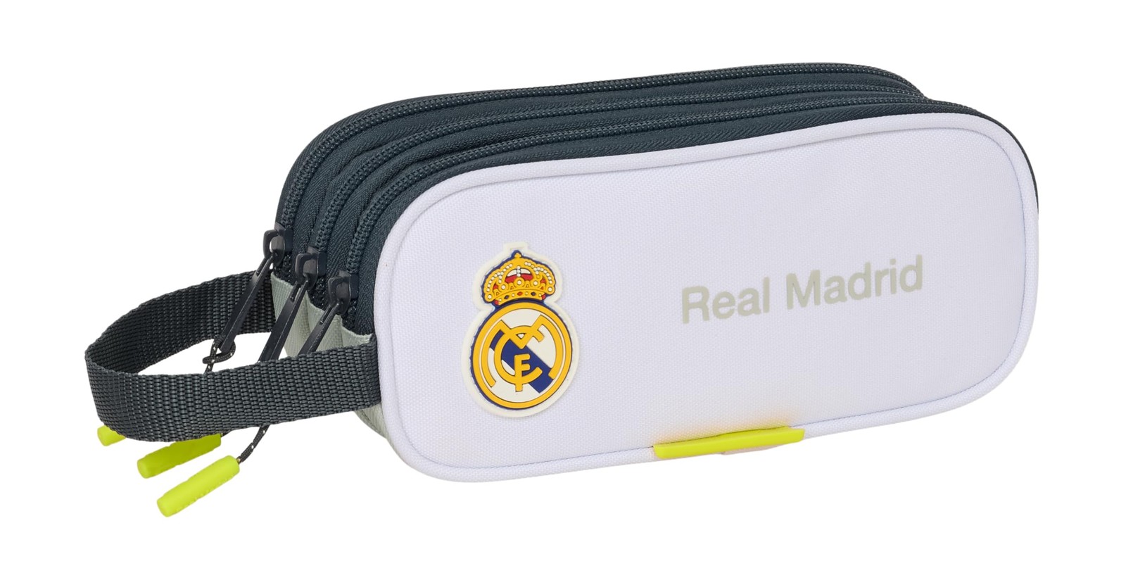 Safta Real Madrid EQUIPACIÓN 25/26 – Triple Zip Pencil Case, Children's Pencil C
