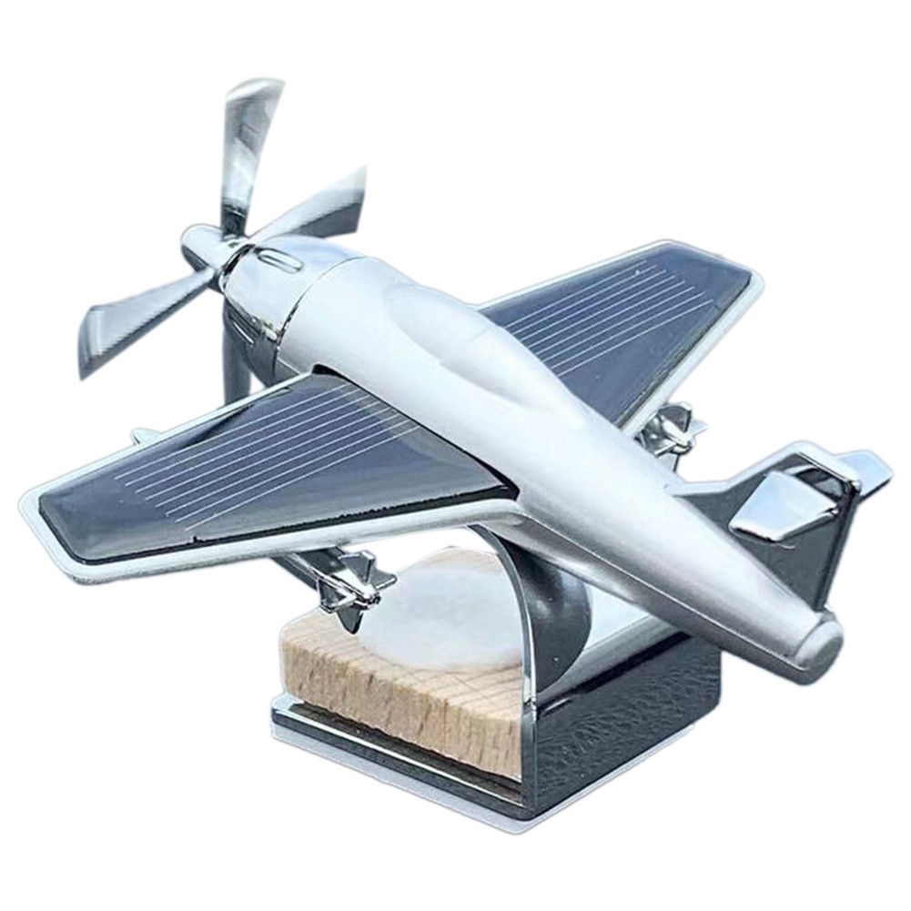 Solar Powered Rotating Aircraft Desktop Aircraft Decoration Interior6579