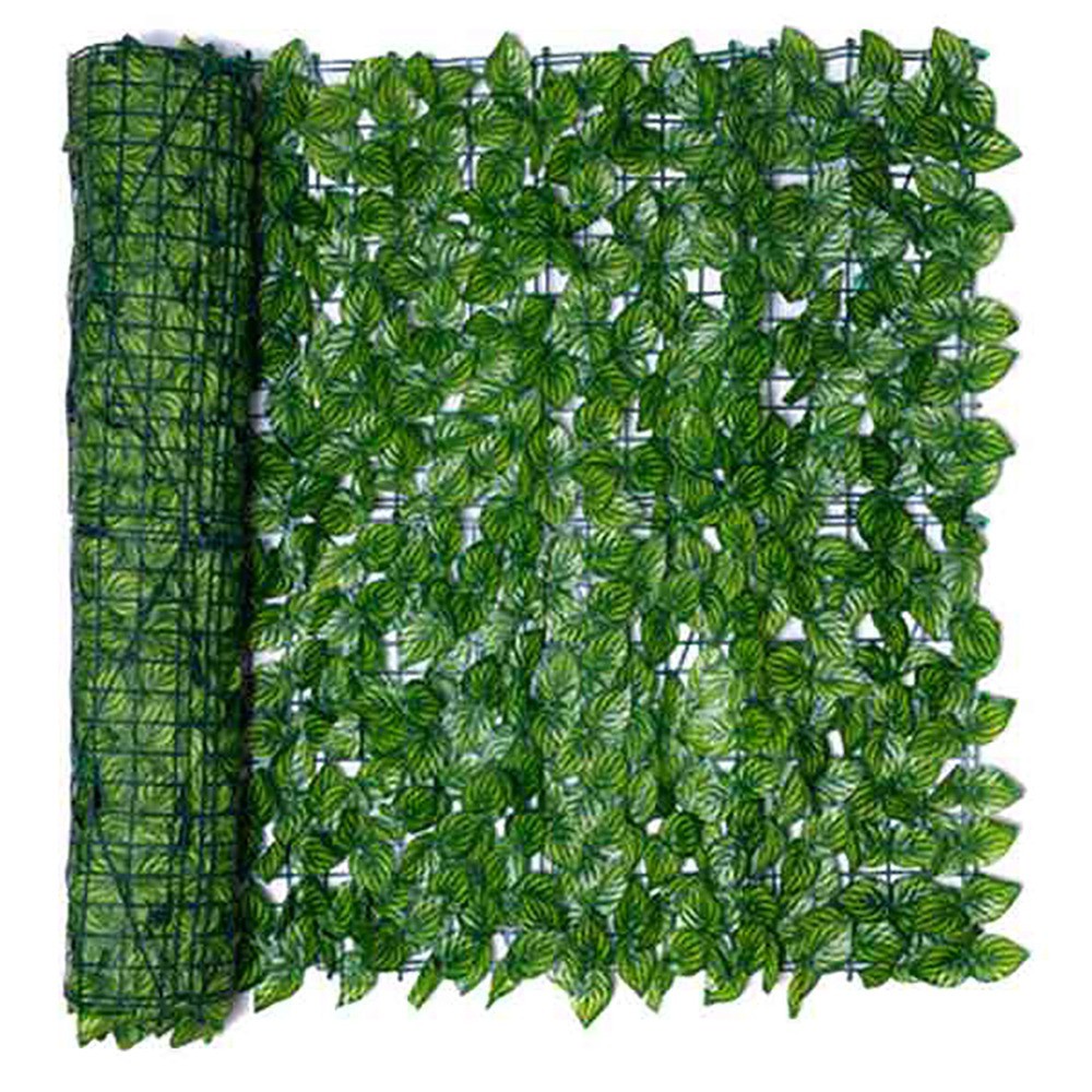 2X(0.5X3 Meter Wall Plant Fence Leaves Artificial Faux Ivy Leaf Privacy2528
