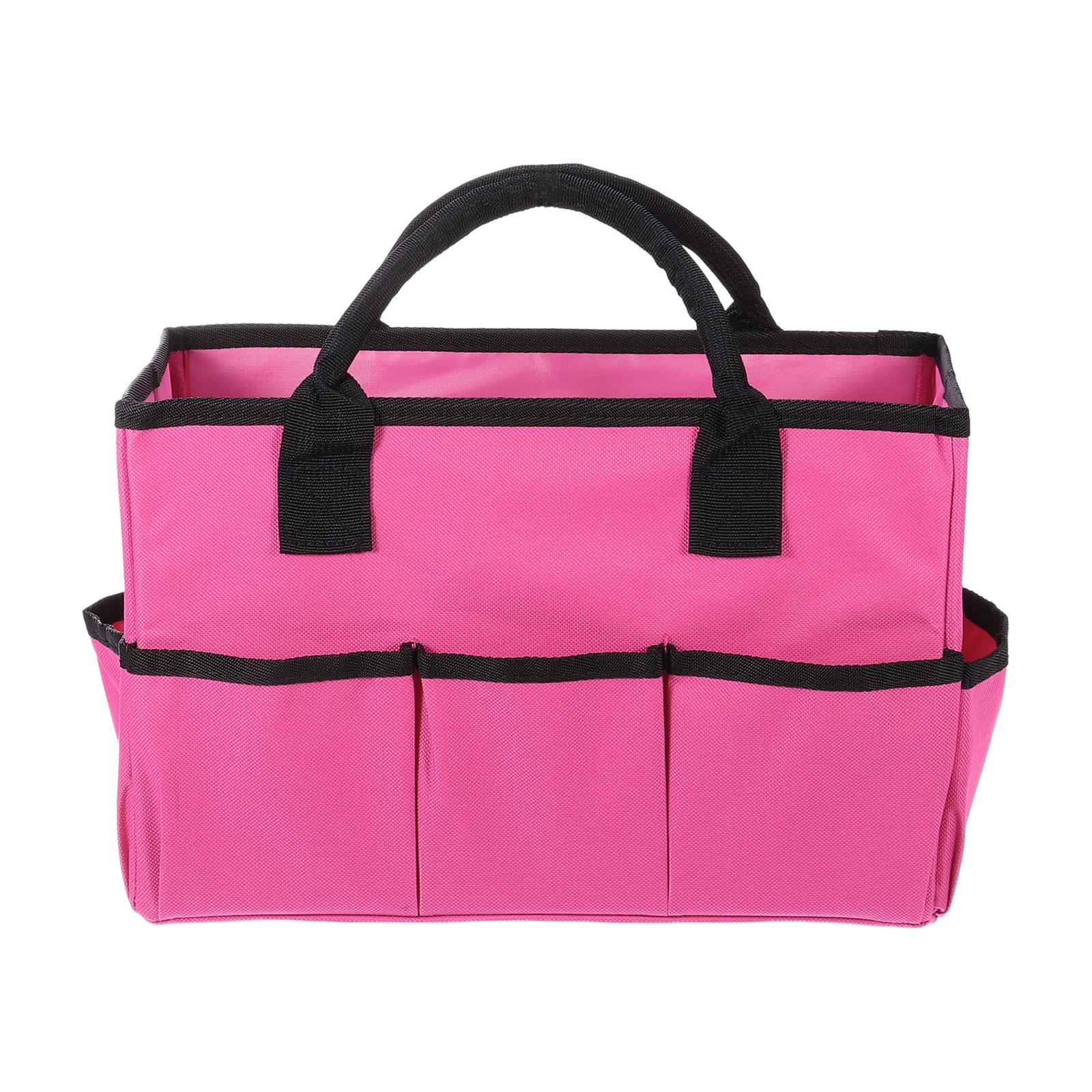 Garden Tool Bag 33cm x 15cm x 22cm Oxford with Pockets, Rose Red