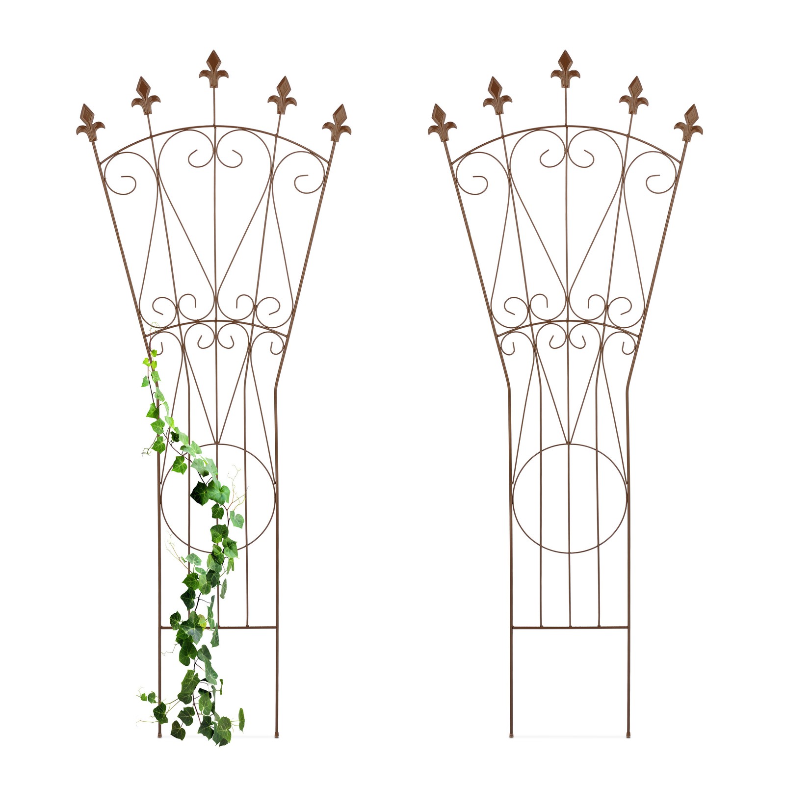 Trellis Set of 2 Plant Support Vintage Design Rose Climbing Flower Aid Metal