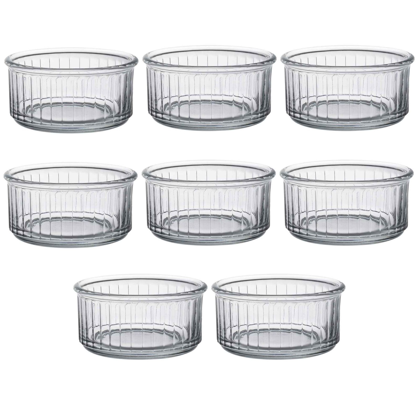 Duralex Oven Chef Glass Ramekins for Crème Brulee Desserts 10cm x8