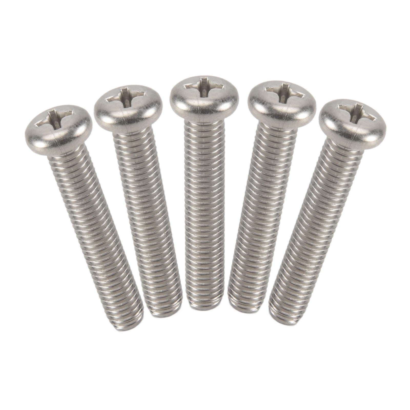 8X(M8 x 45mm 304 Stainless Steel Machine Screw Bolt 5pcs X9X4)8549