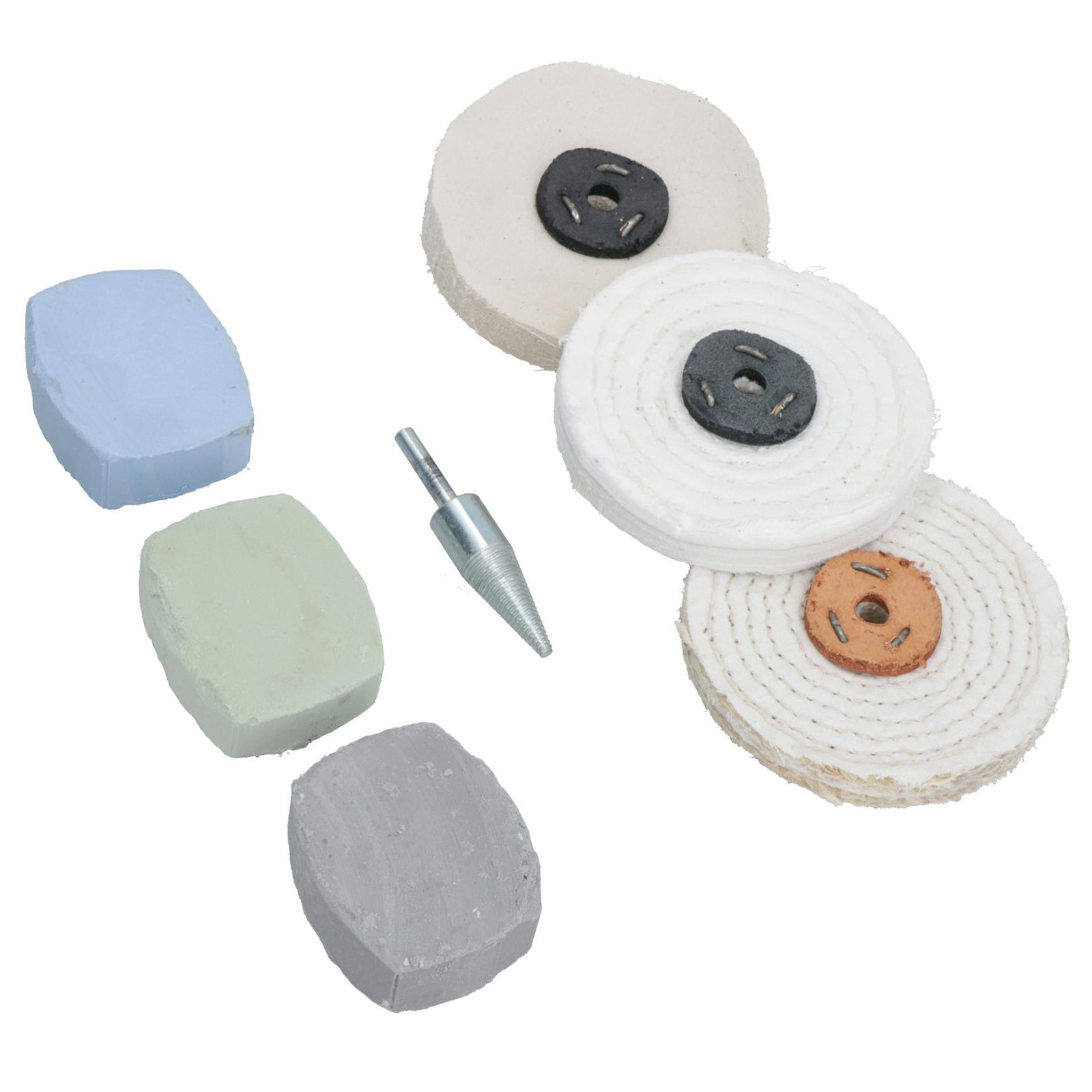 Budget Polishing Kit Coarse / Medium and Fine Mops 4" POL03