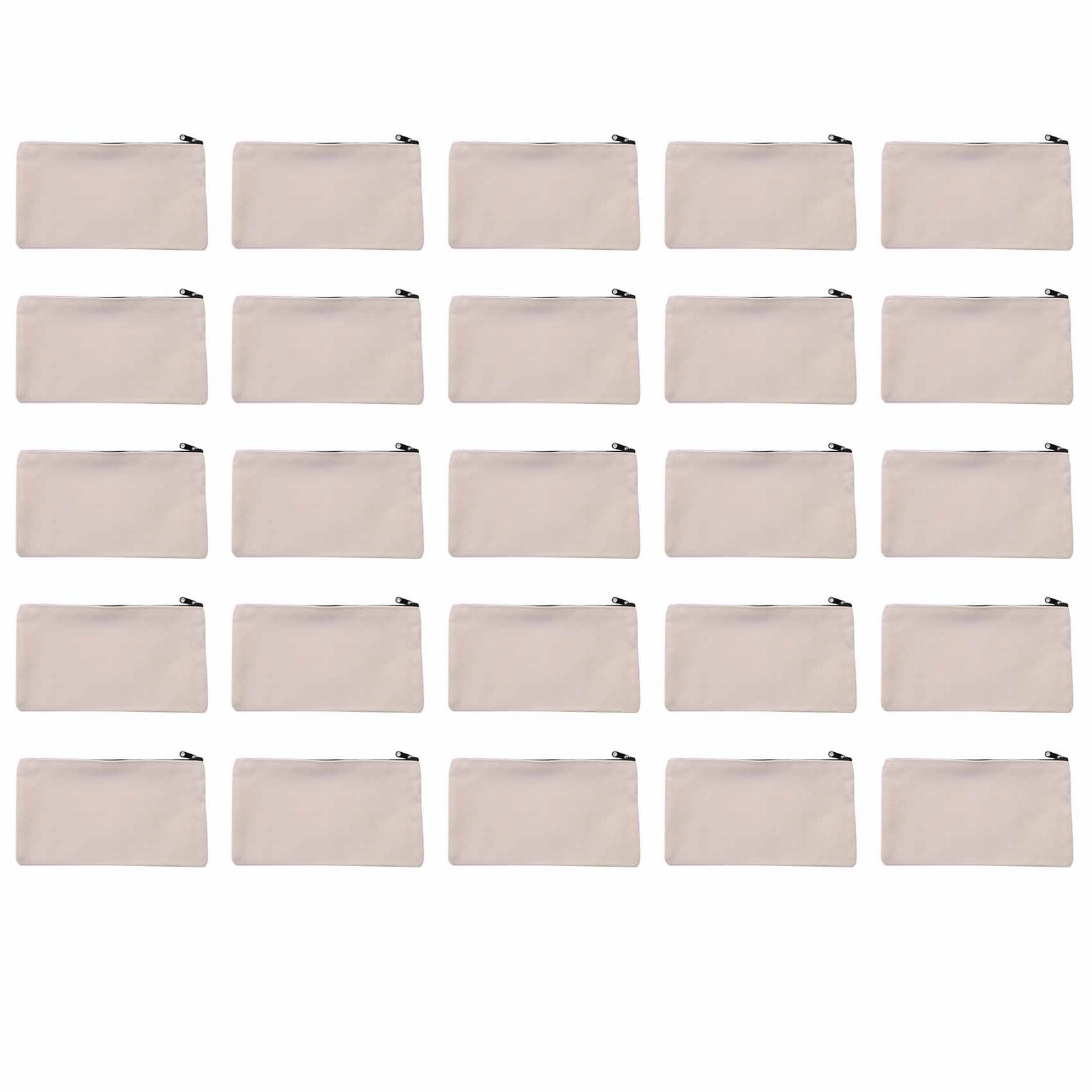 Canvas Zip Bags Canvas Pencil Pouch Canvas Makeup Bags Blank Canvas Pencil2087