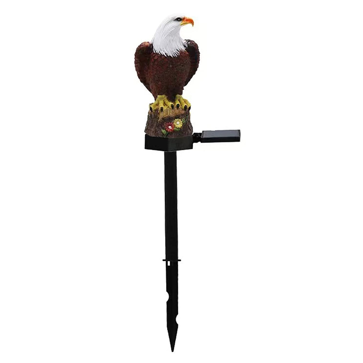 3X(Solar Garden Light Resin Bald Eagle Figurine Dusk Dawn Solar Yard Light4011