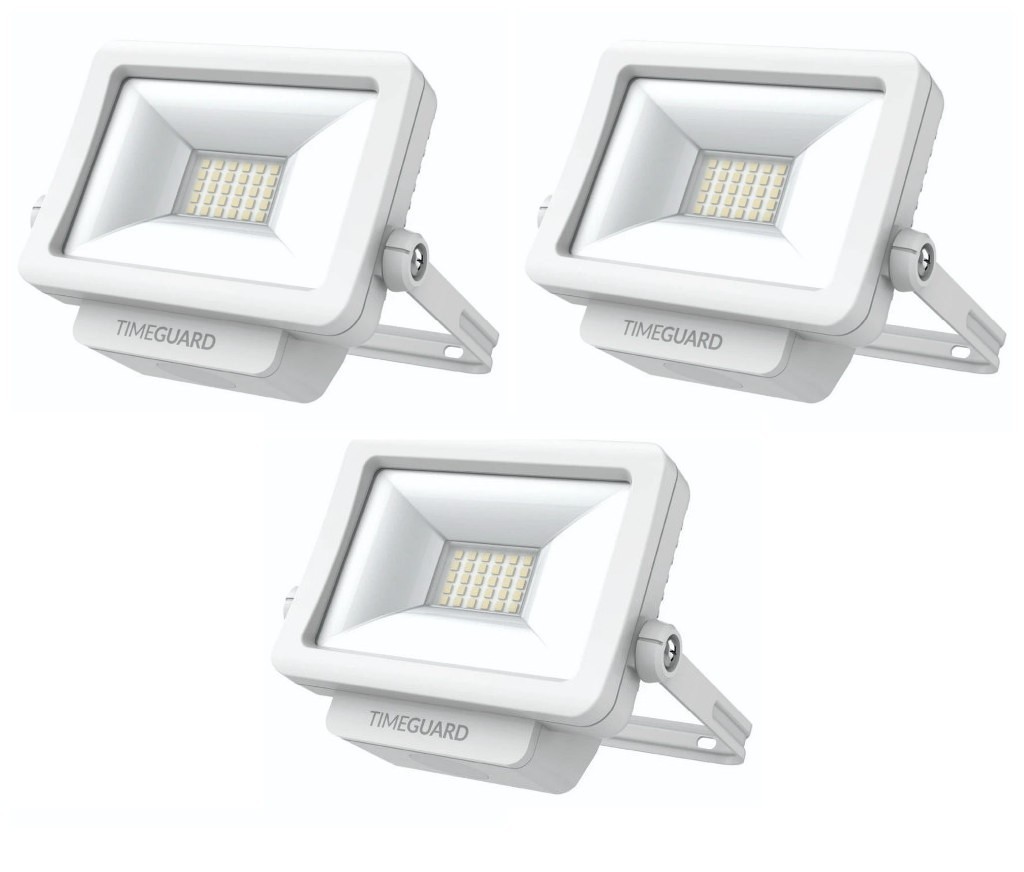 3 x Timeguard LEDPRO10WH Professional LED Floodlight Fittings - 10W (White)