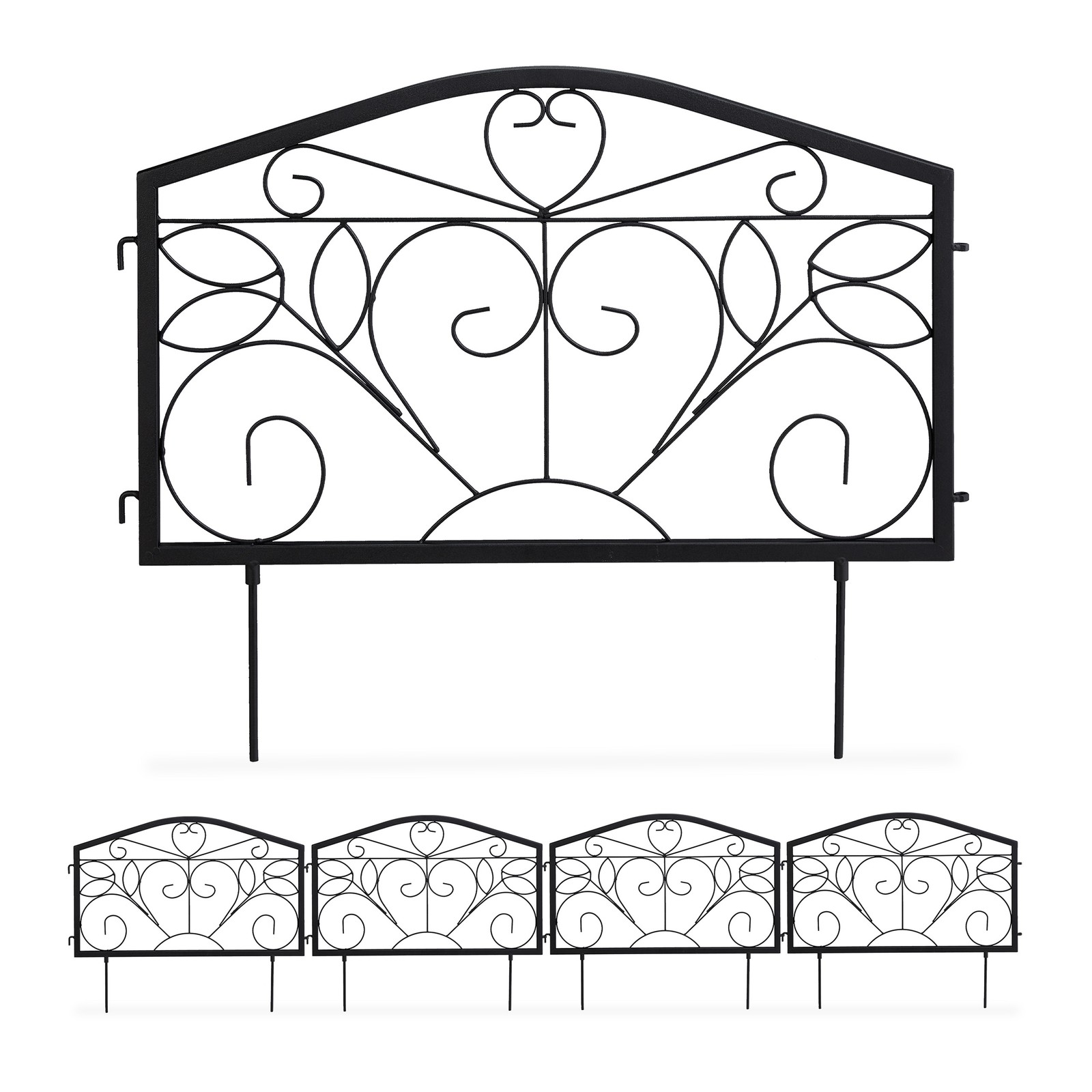 Lawn edging Garden Border Fence Flowerbed Surround 12 Pieces Flowerbed Edging