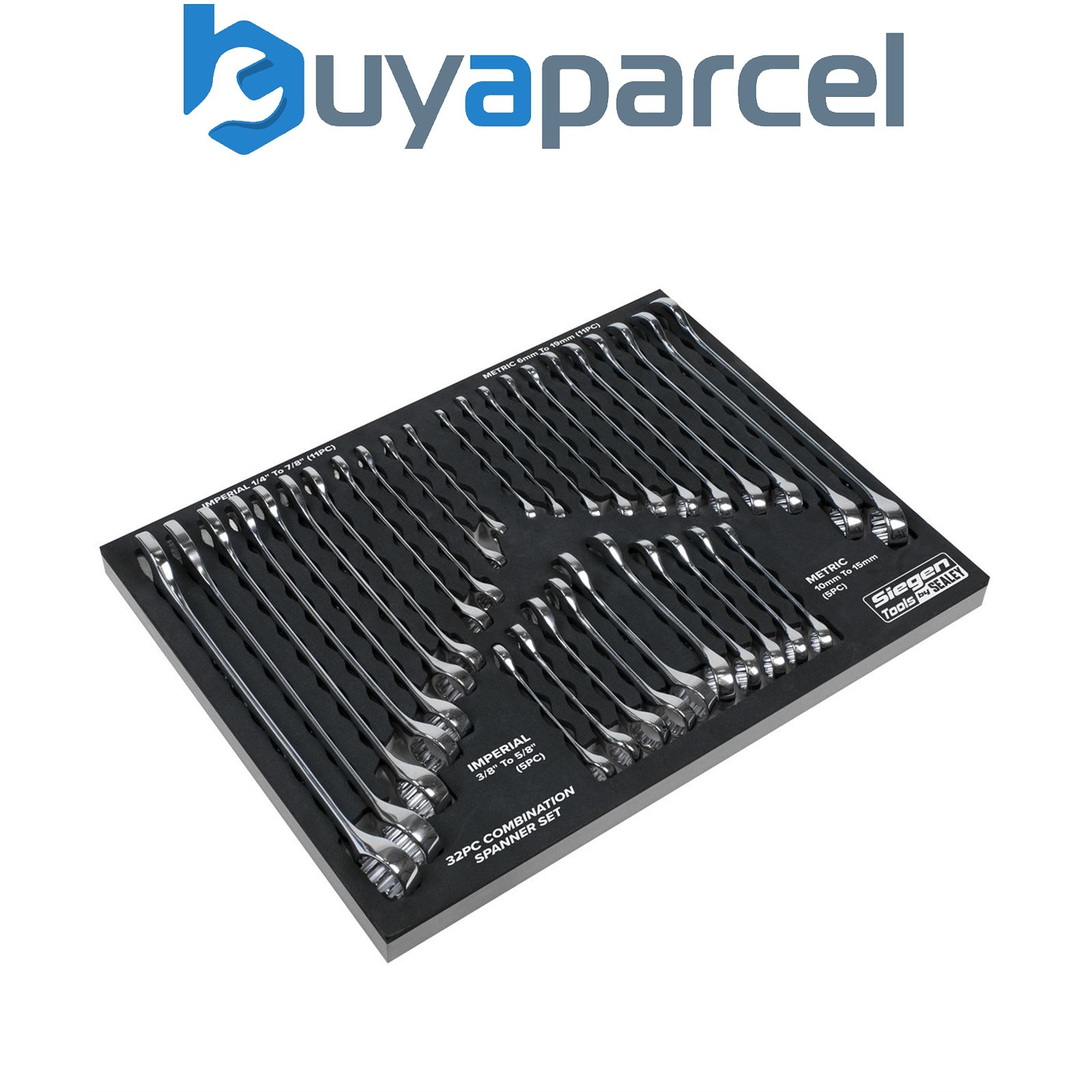 Sealey S01239 Siegen Metric/Imperial Combination Spanner Set 32pc