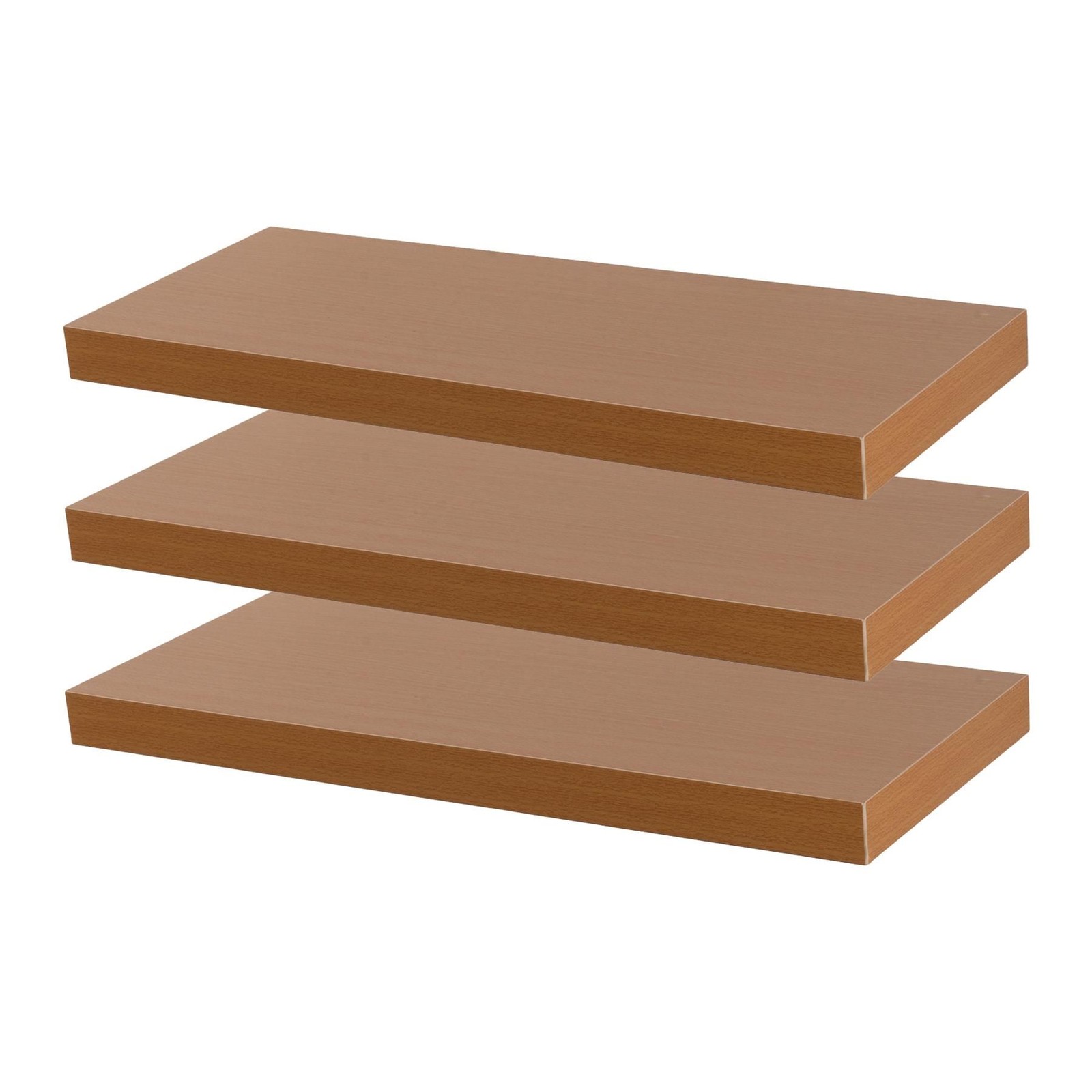 6x Modern Floating Shelves Wall Mounted Living Room Bedroom Storage 60cm Brown