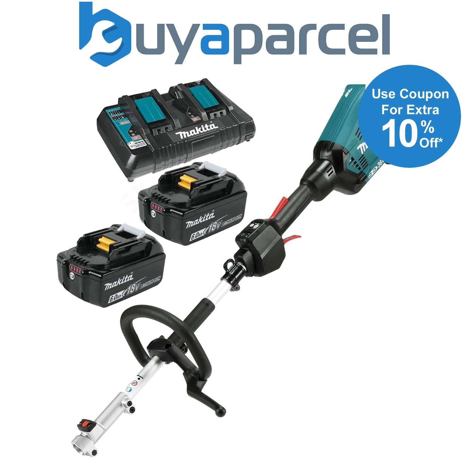 Makita DUX60 Brushless Twin 18v 36v LXT Cordless Split Shaft Multi Tool 2 x 6ah