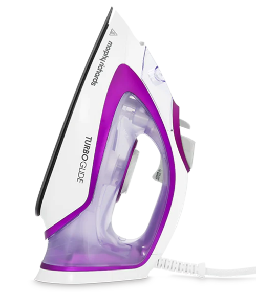 Morphy Richards 302000 Turbo Glide Ceramic Steam Iron 2800w with 3m Cable Purple