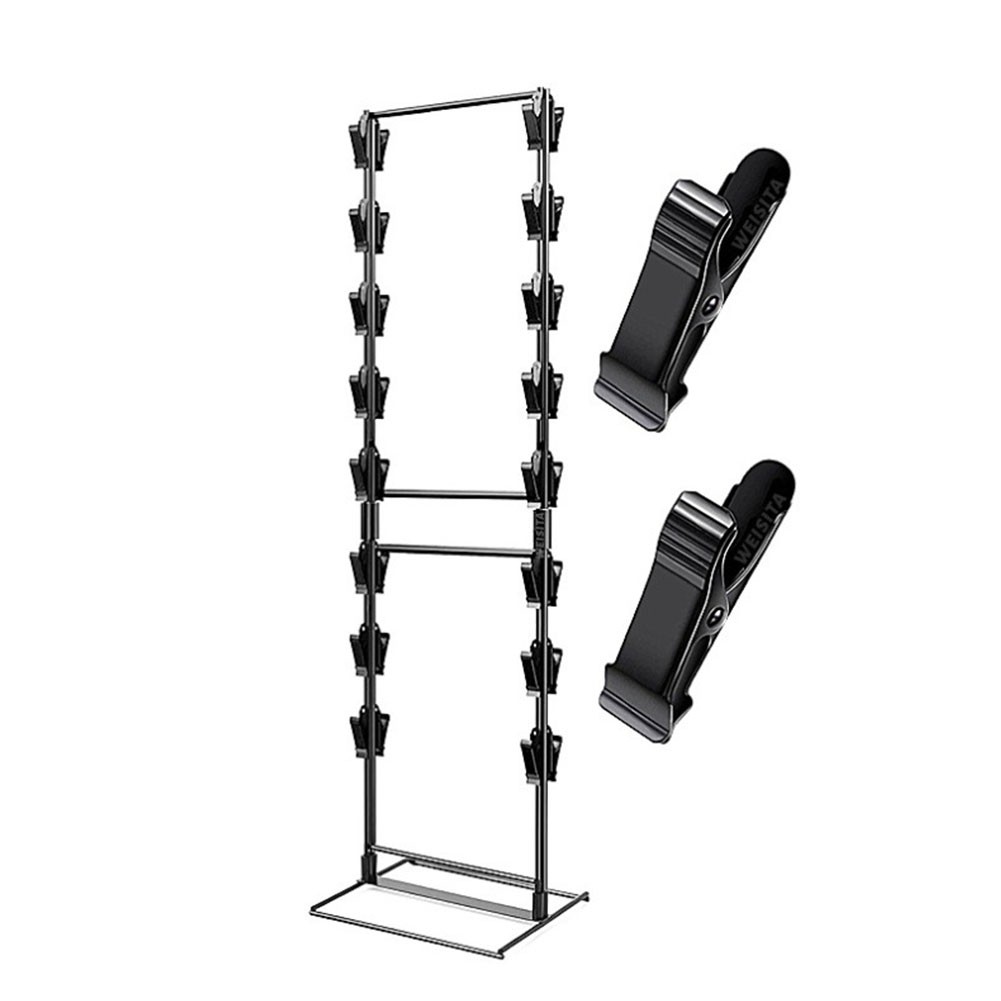 Chip Rack Display Stand, Potato Chip Rack Bag Holder with 32 Clips, Row7481