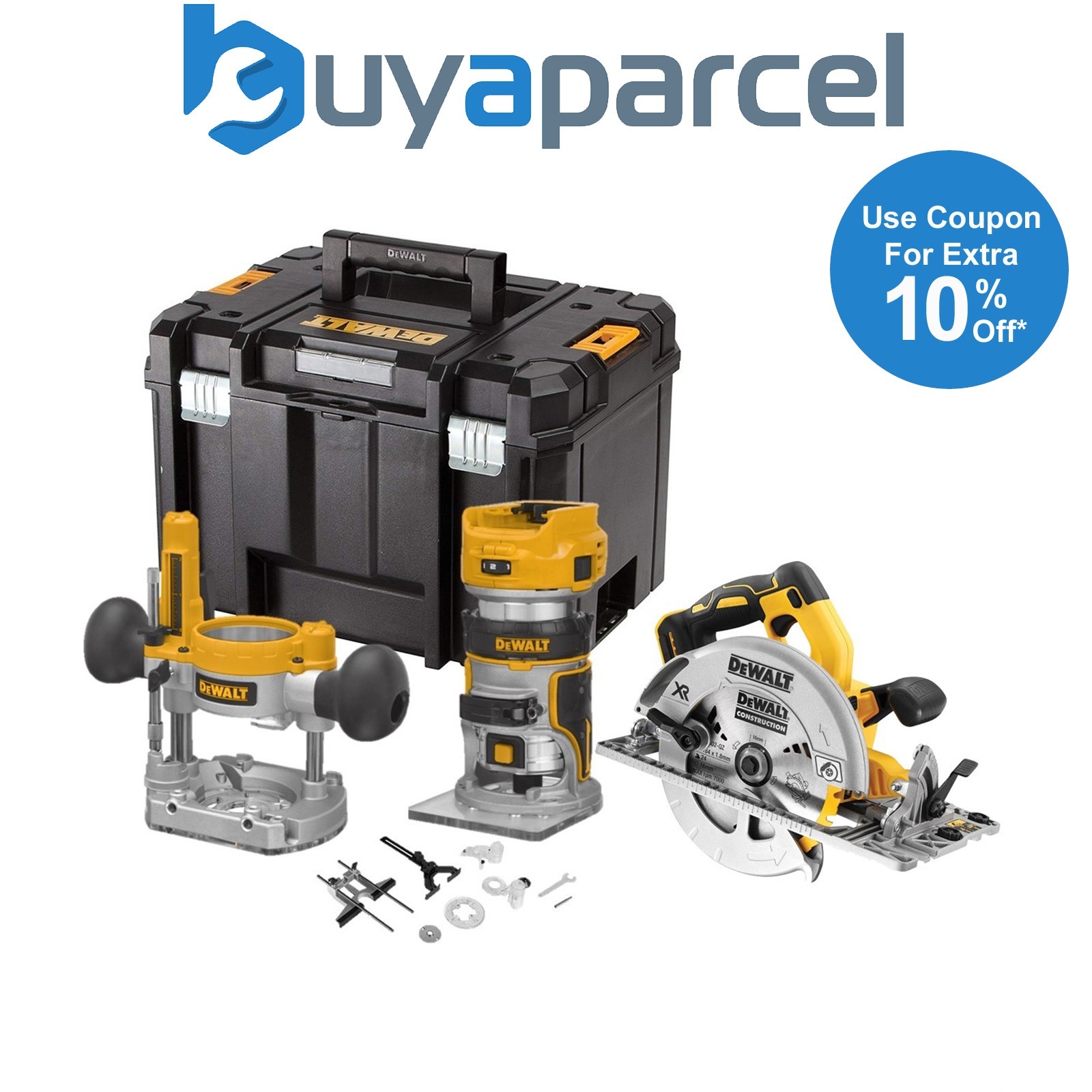 Dewalt DCW604N 18v XR Brushless Router Trimmer Plunge Base+ DCS572N Circular Saw