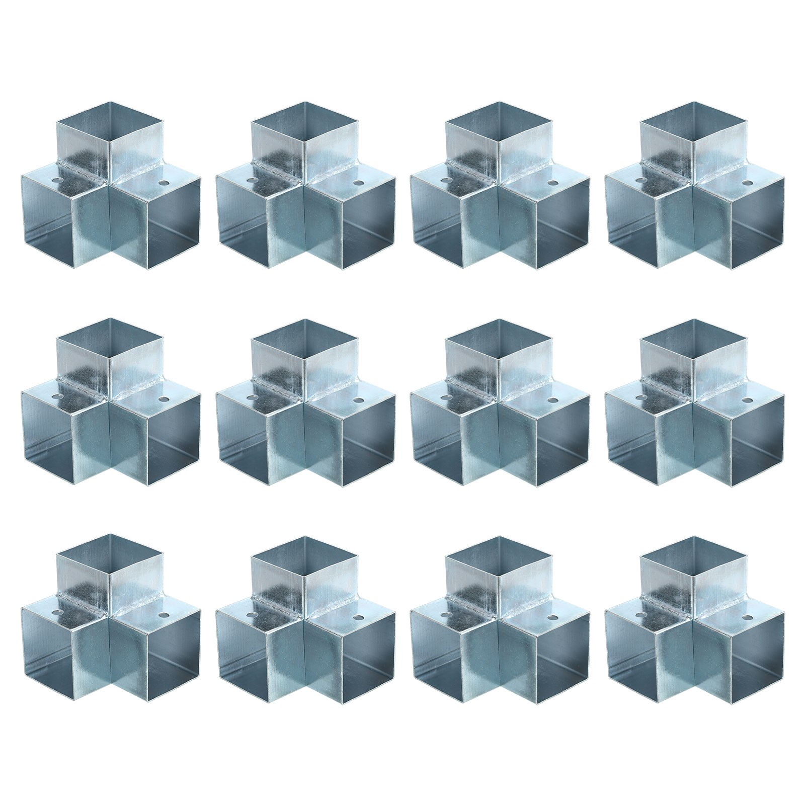 3-Way Gazebo Brackets Kit, Angle Bracket for 1.6" x 1.6" Lumber (12 Pack)